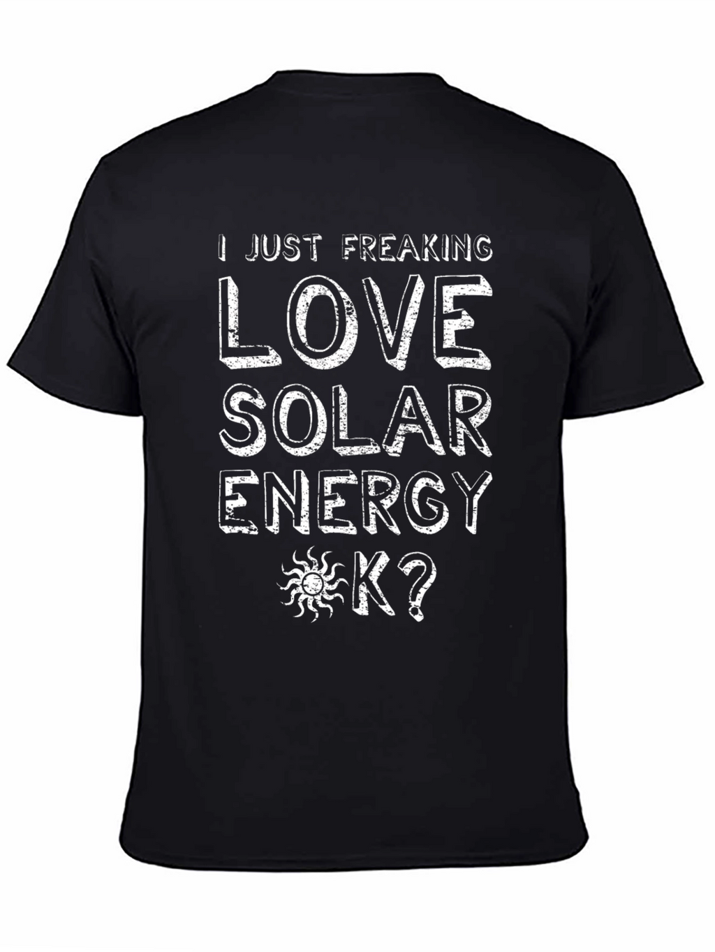 I Love Solar Energy T-Shirt - Black
