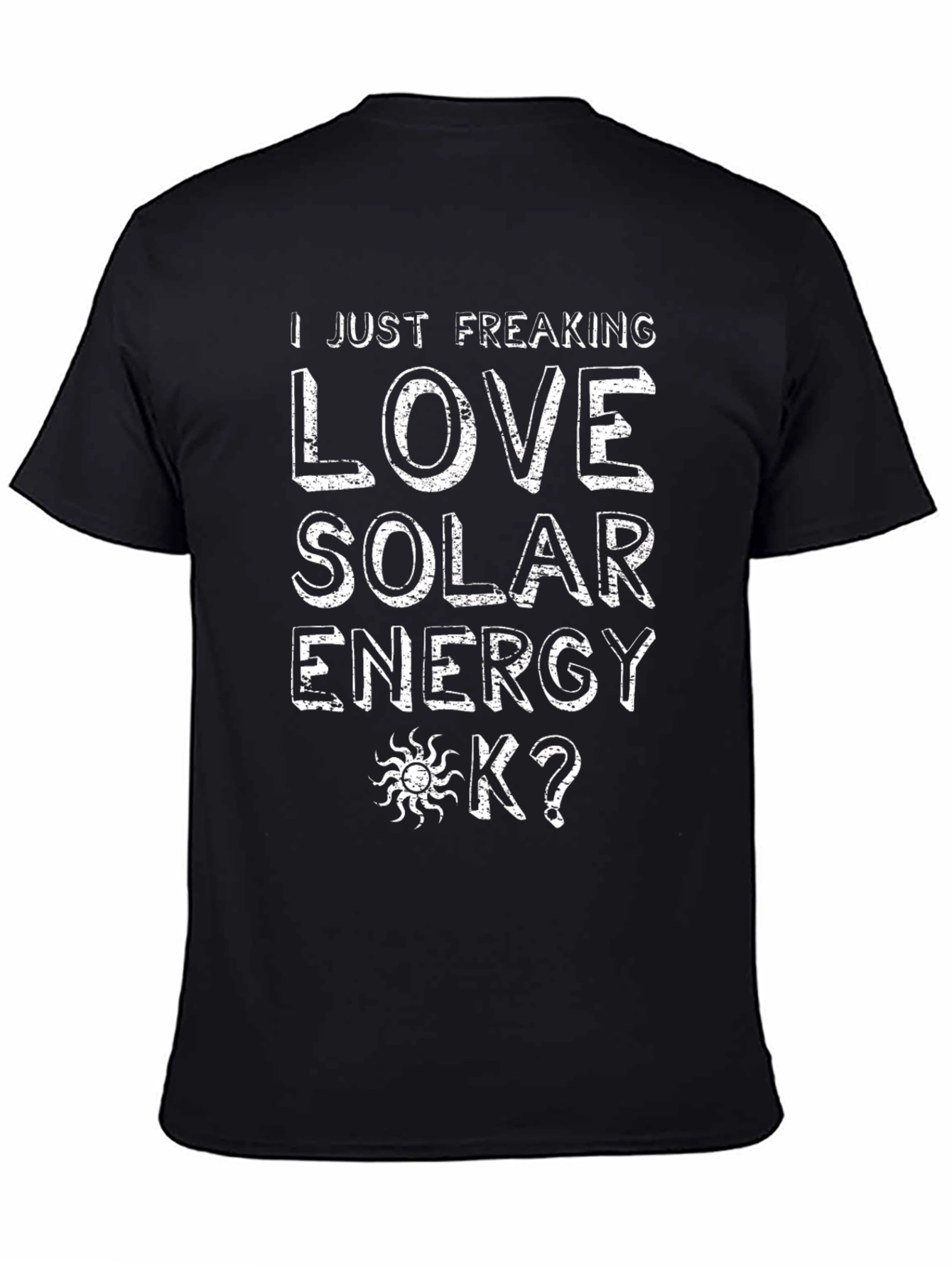 I Love Solar Energy T-Shirt - Black