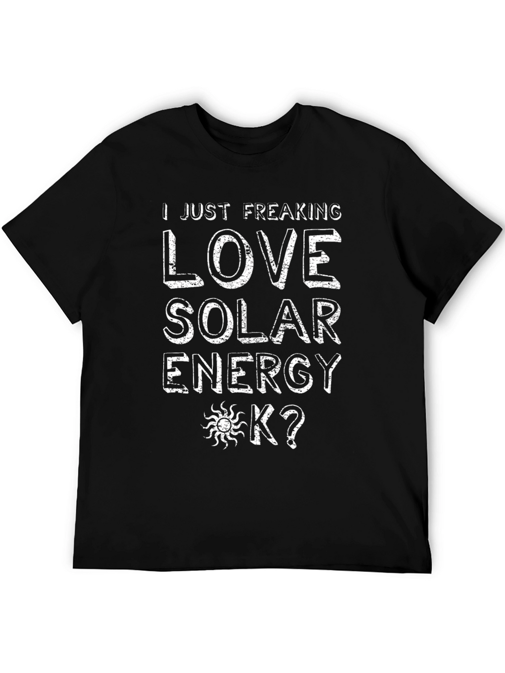 I Love Solar Energy T-Shirt - Black