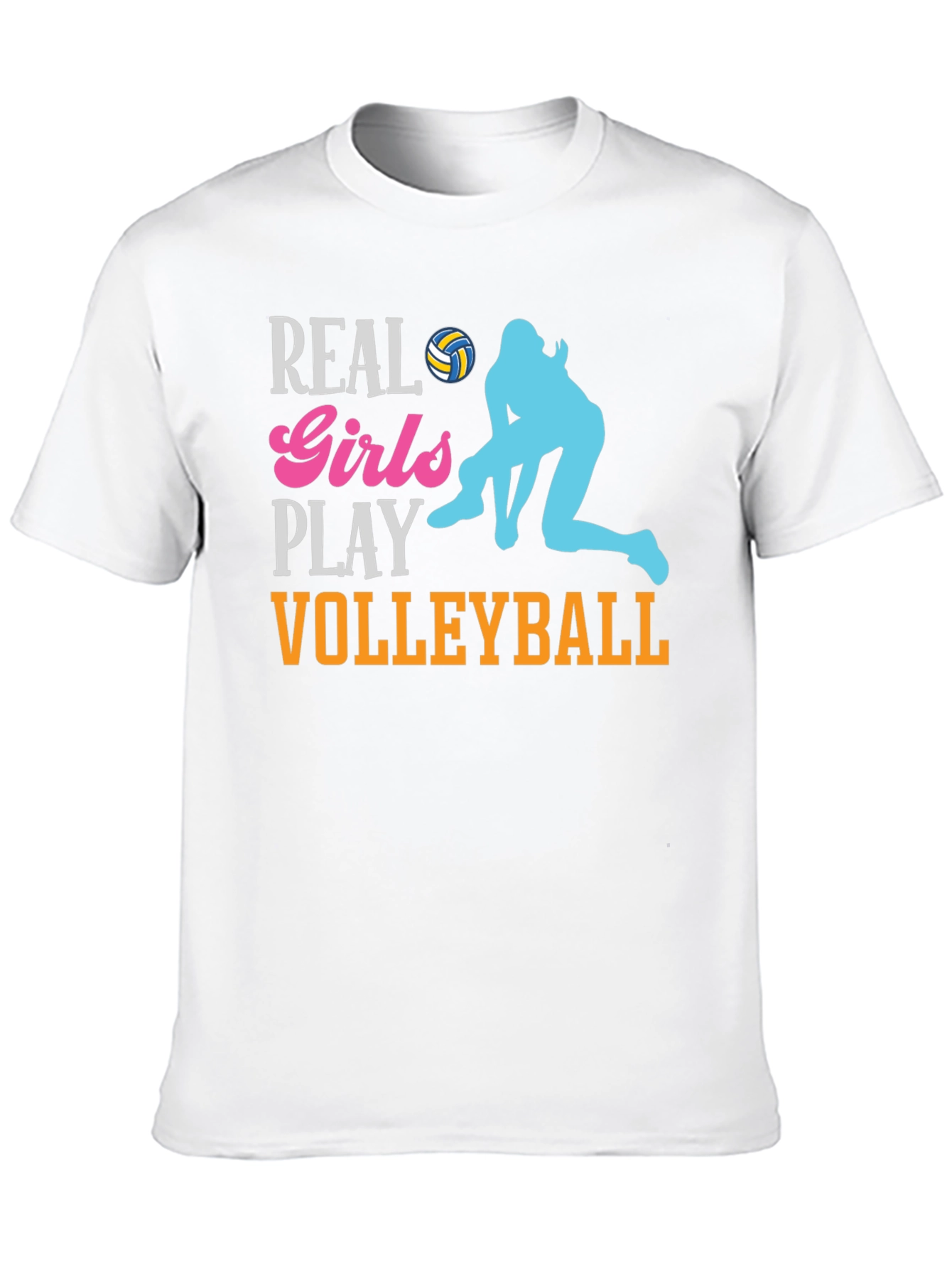 Real Girls Play Volleyball Graphic T-Shirt
