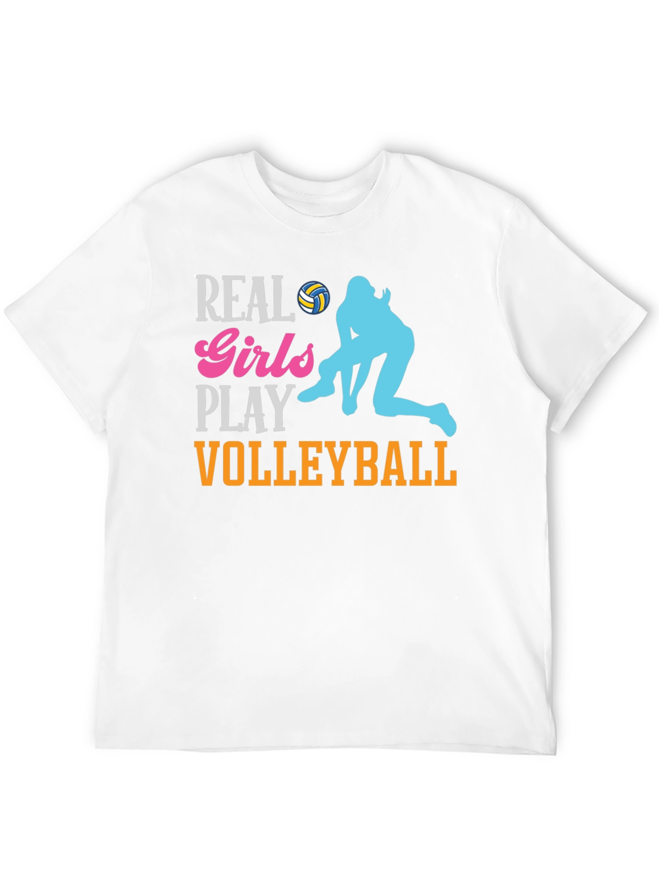 Real Girls Play Volleyball Graphic T-Shirt