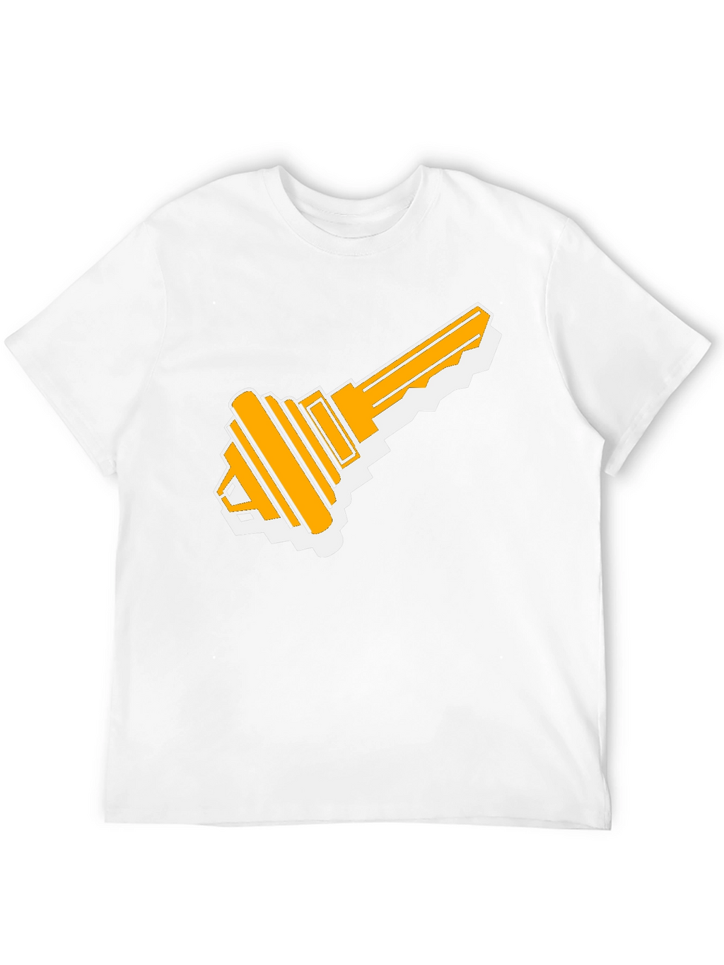 Retro Key Graphic Tee - Black Cotton T-Shirt