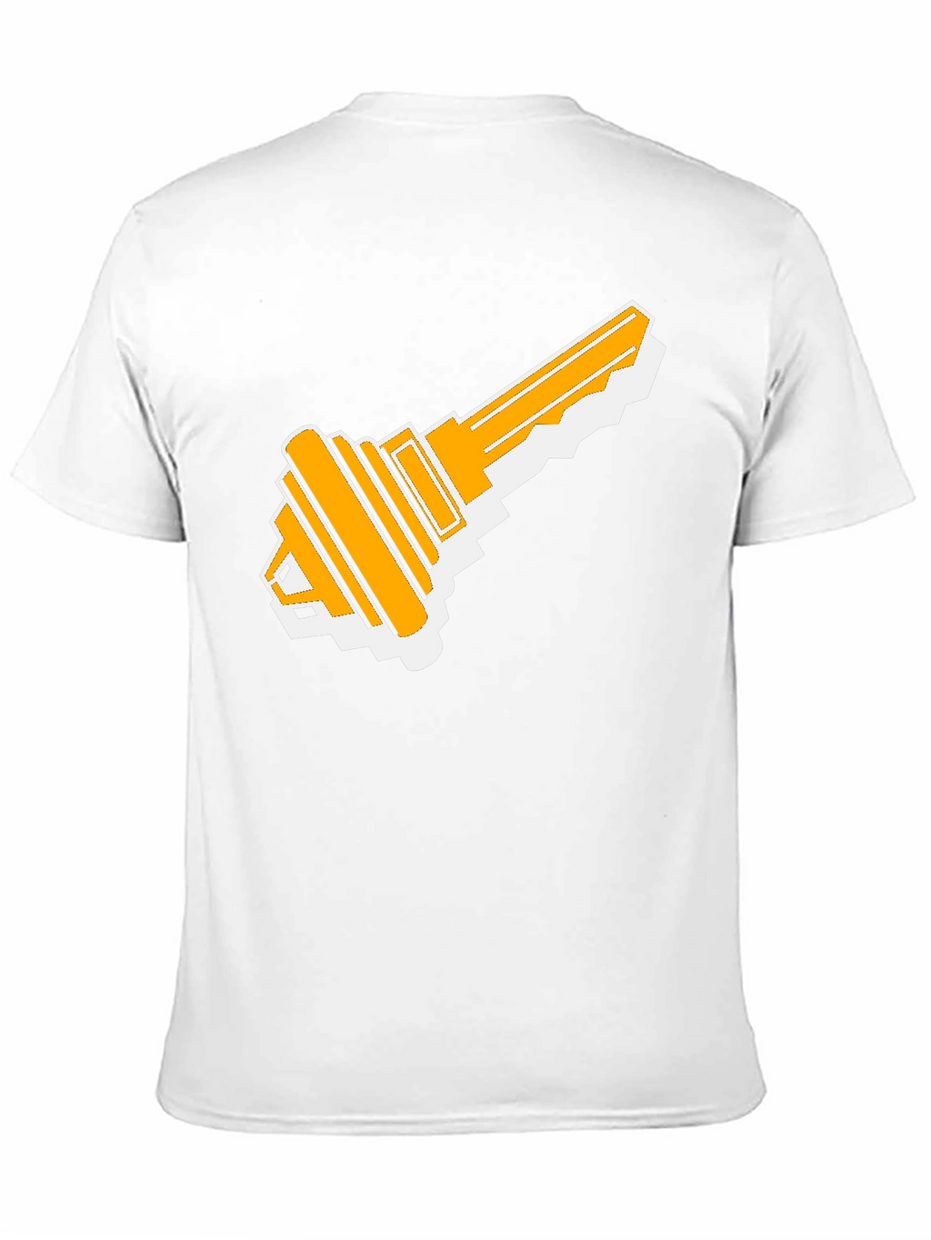 Retro Key Graphic Tee - Black Cotton T-Shirt