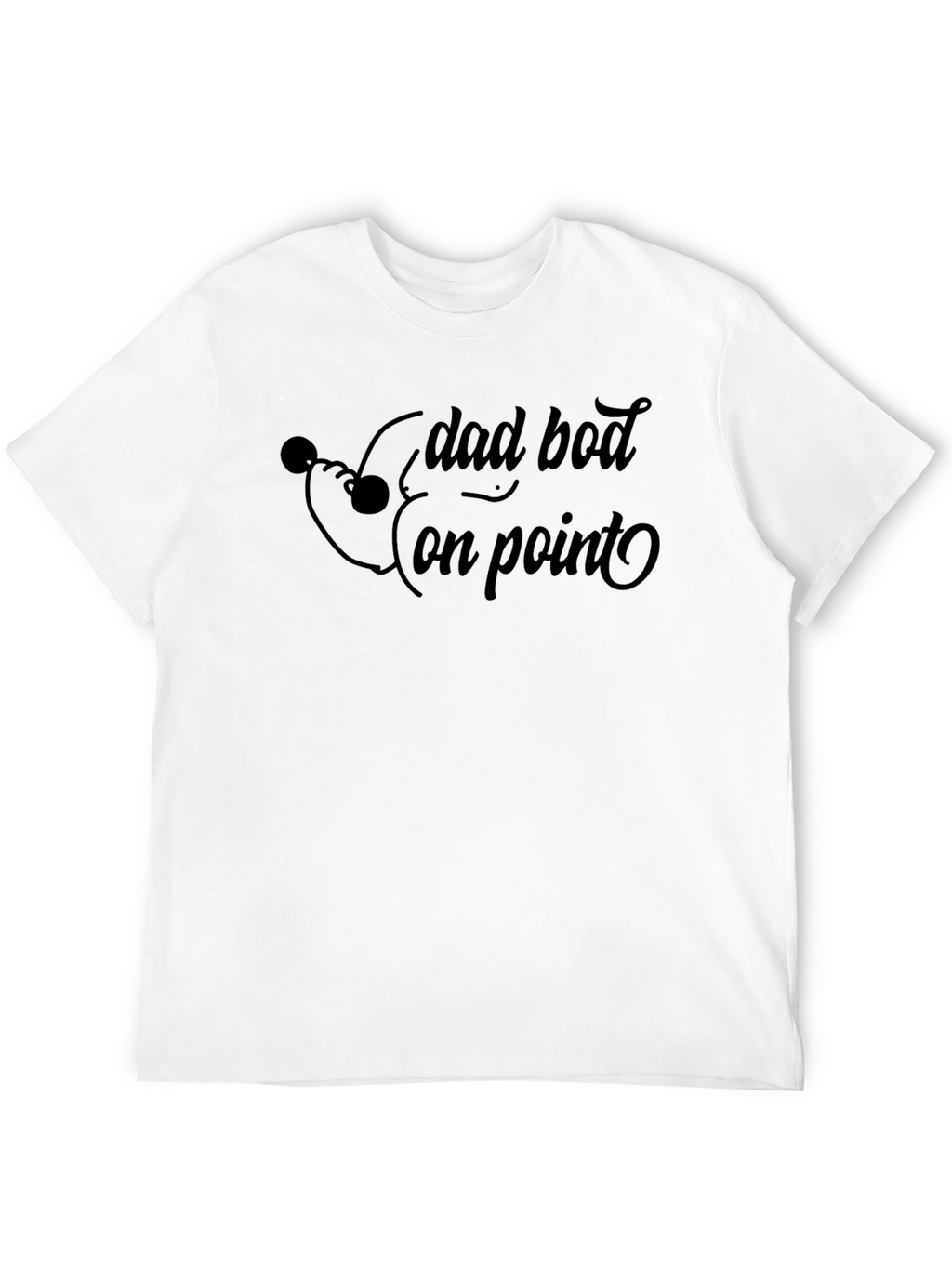 Dad Bod On Point Graphic Tee - Black Cotton