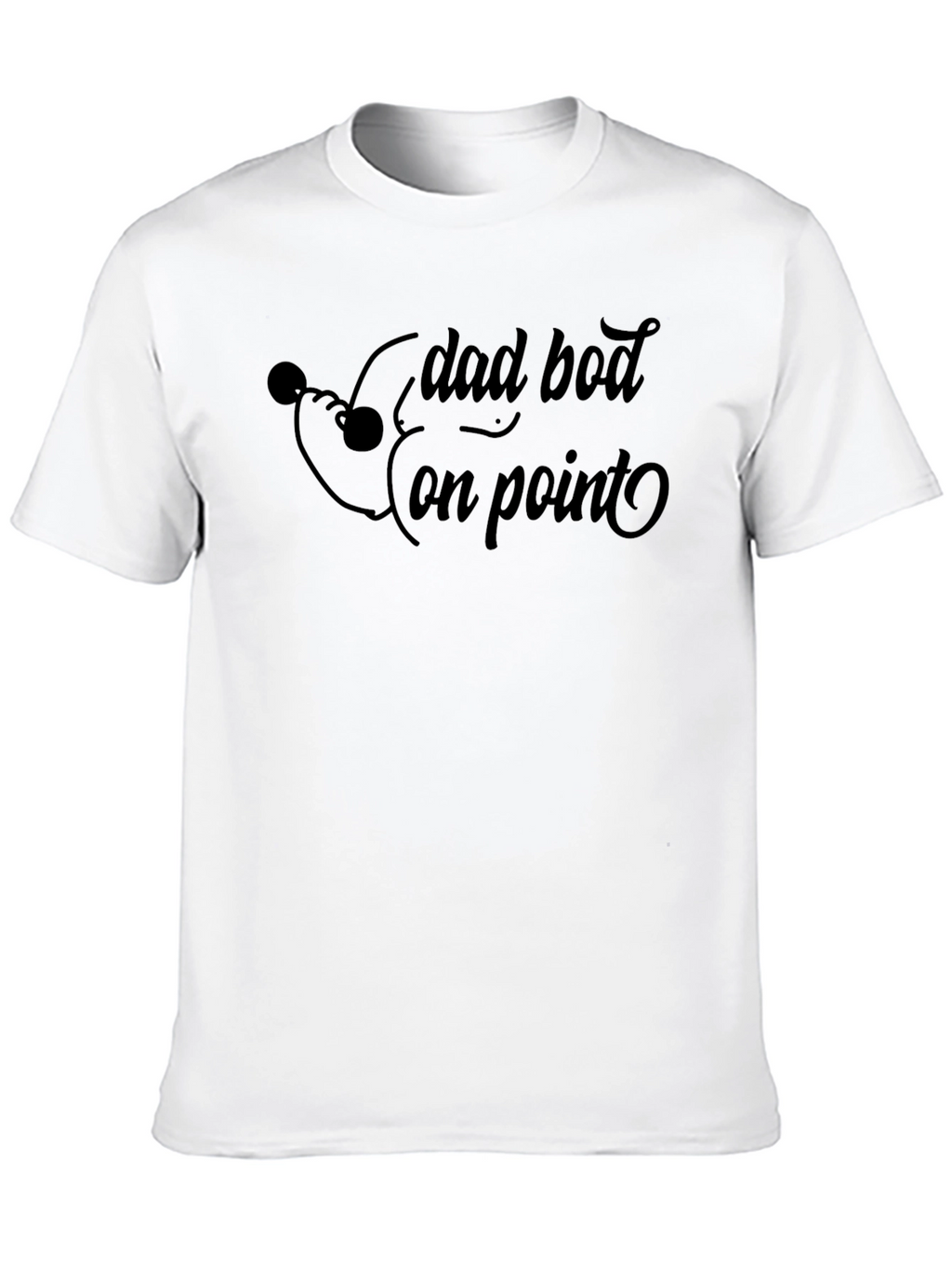 Dad Bod On Point Graphic Tee - Black Cotton