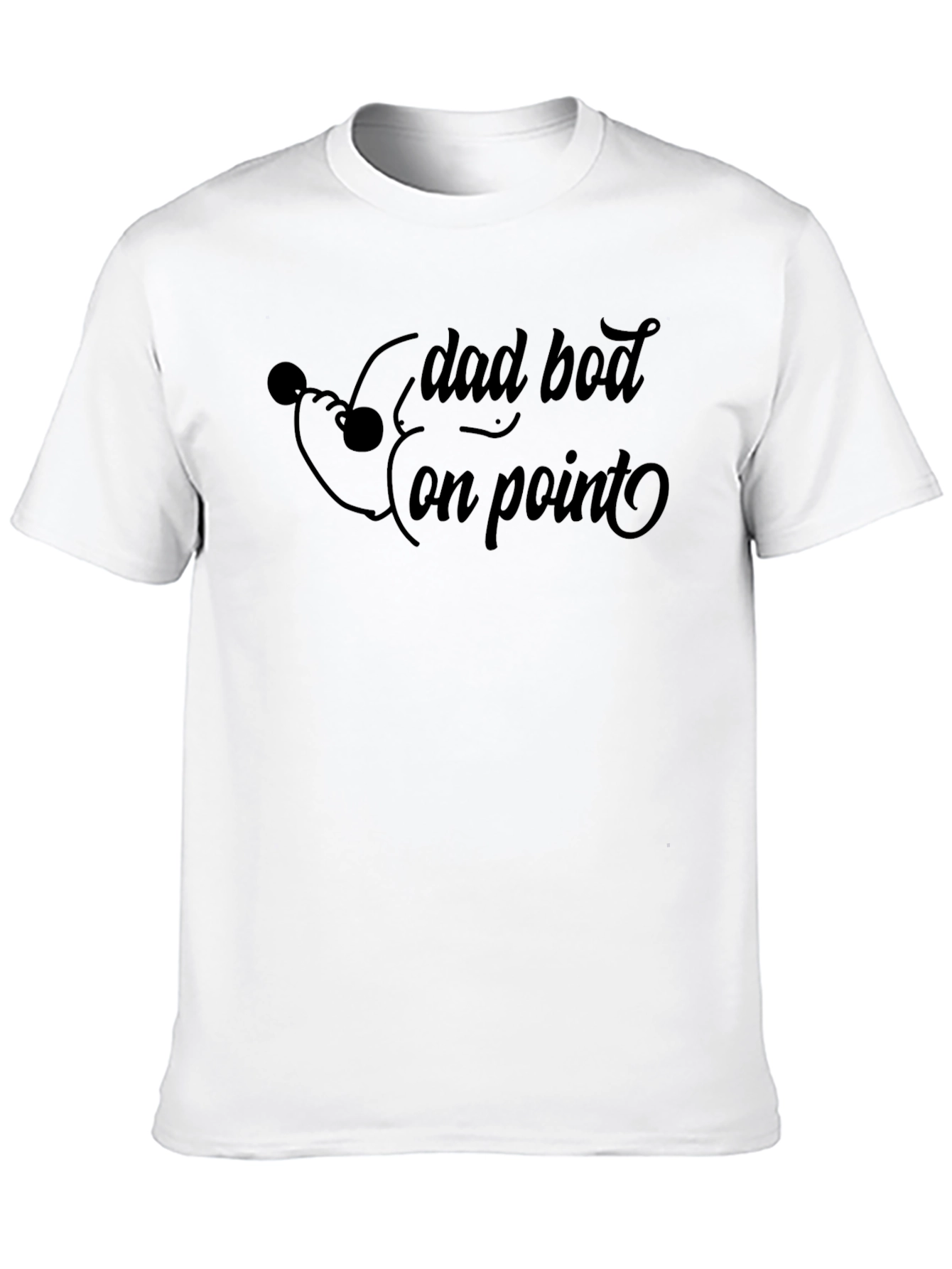 Dad Bod On Point Graphic Tee - Black Cotton