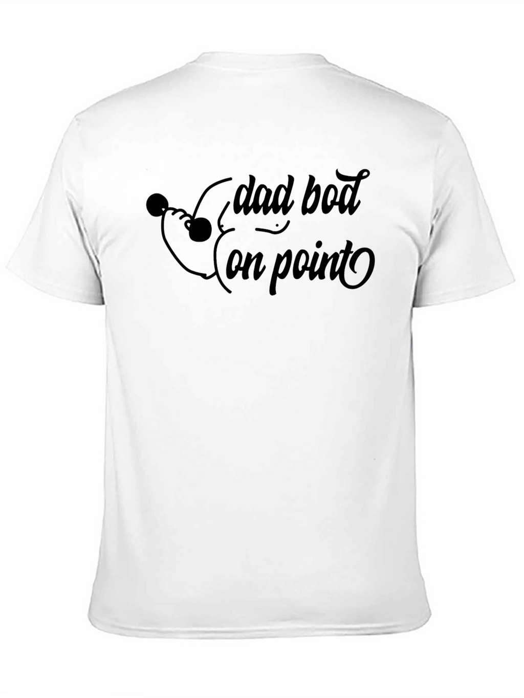 Dad Bod On Point Graphic Tee - Black Cotton