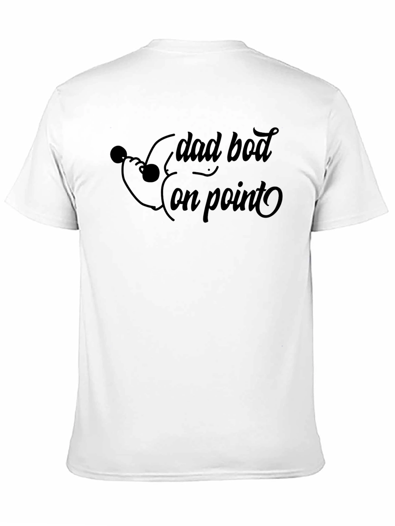 Dad Bod On Point Graphic Tee - Black Cotton