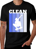 Clean Skater Graphic Tee - Black