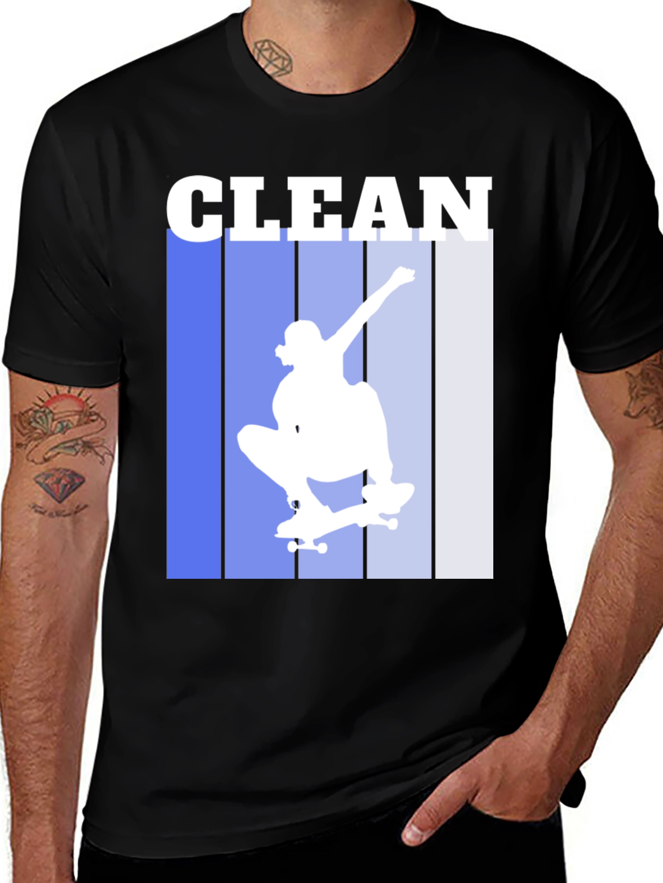 Clean Skater Graphic Tee - Black