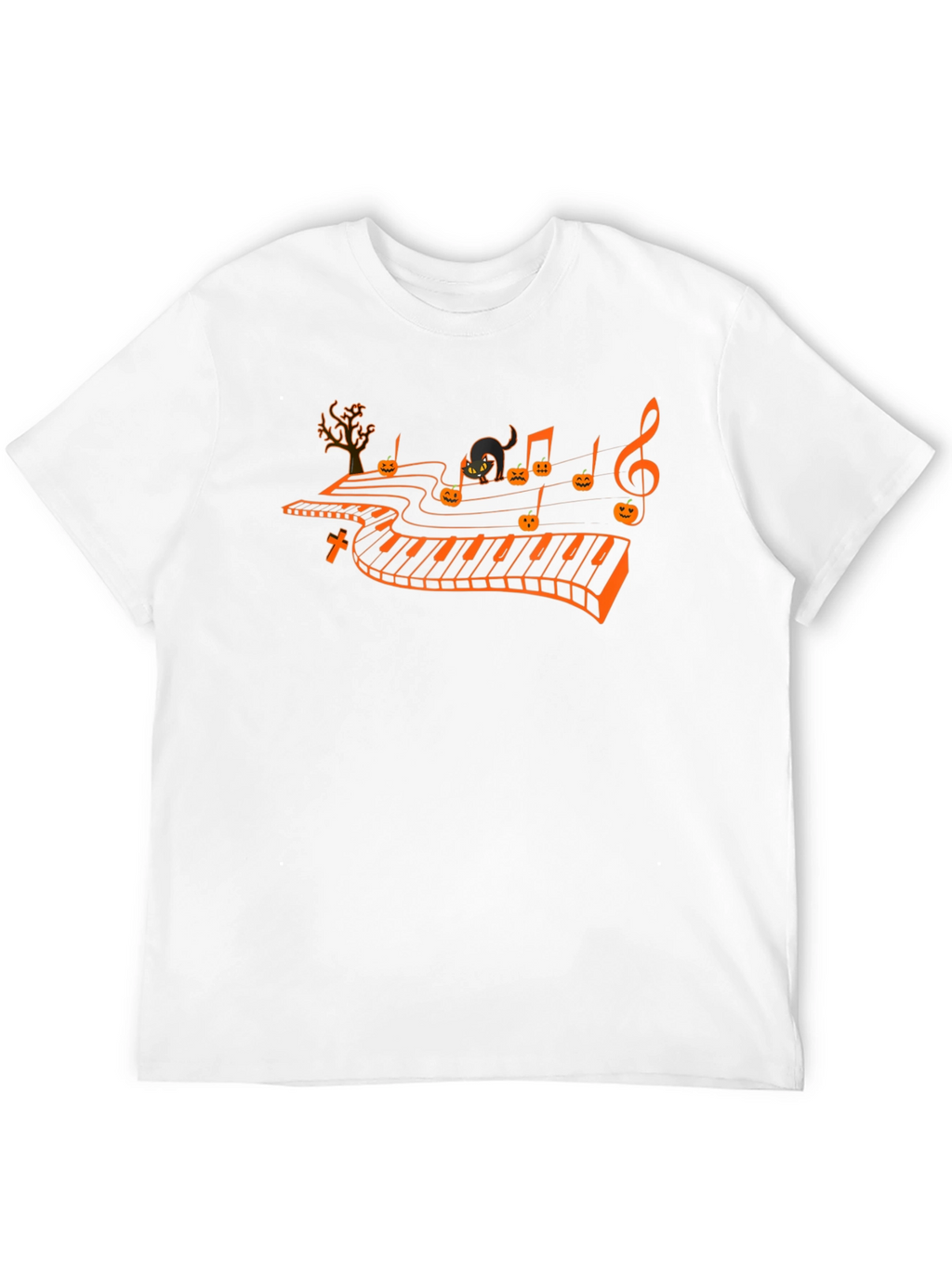 Halloween Piano T-Shirt - Spooky Music Tee