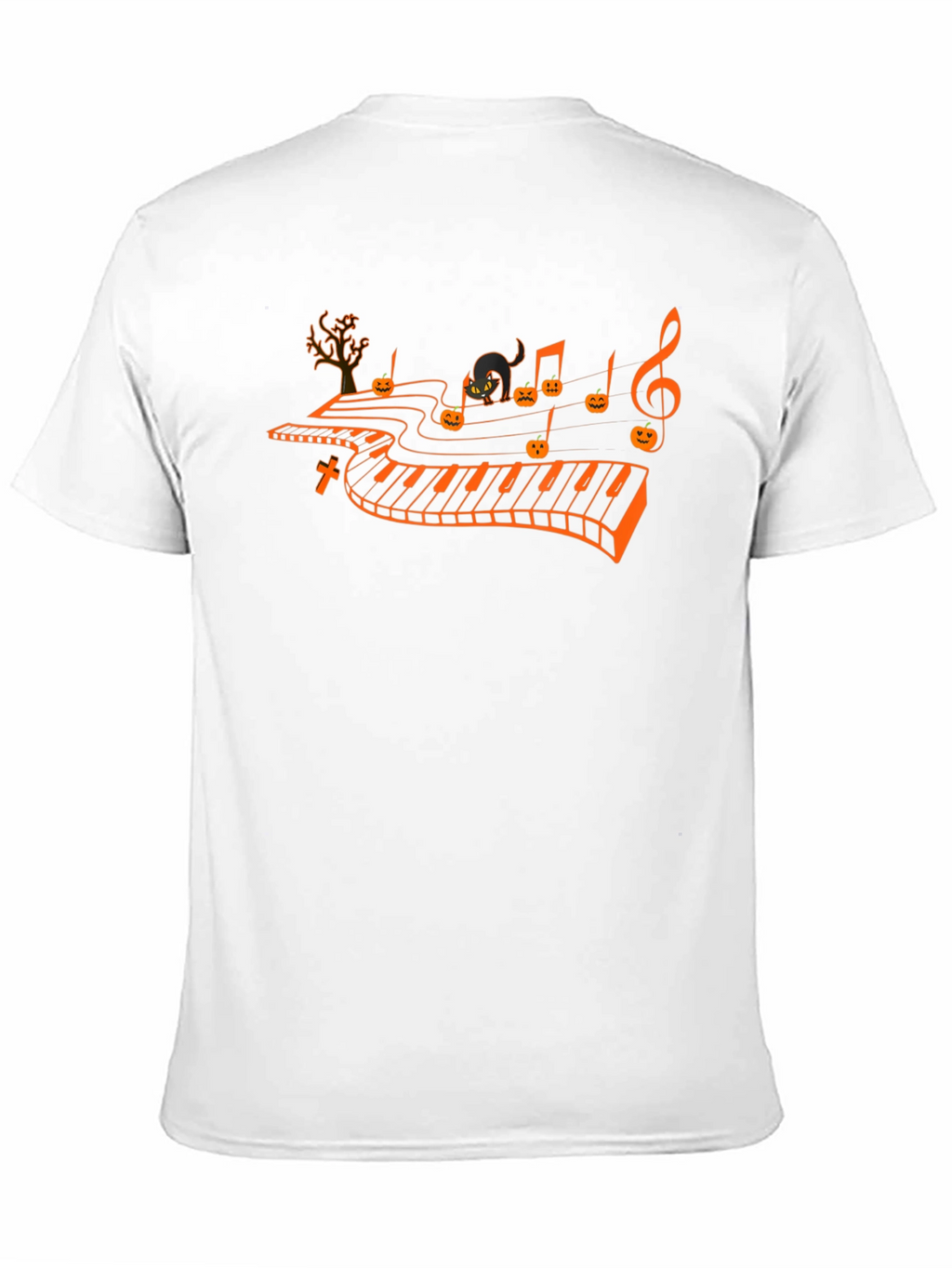 Halloween Piano T-Shirt - Spooky Music Tee