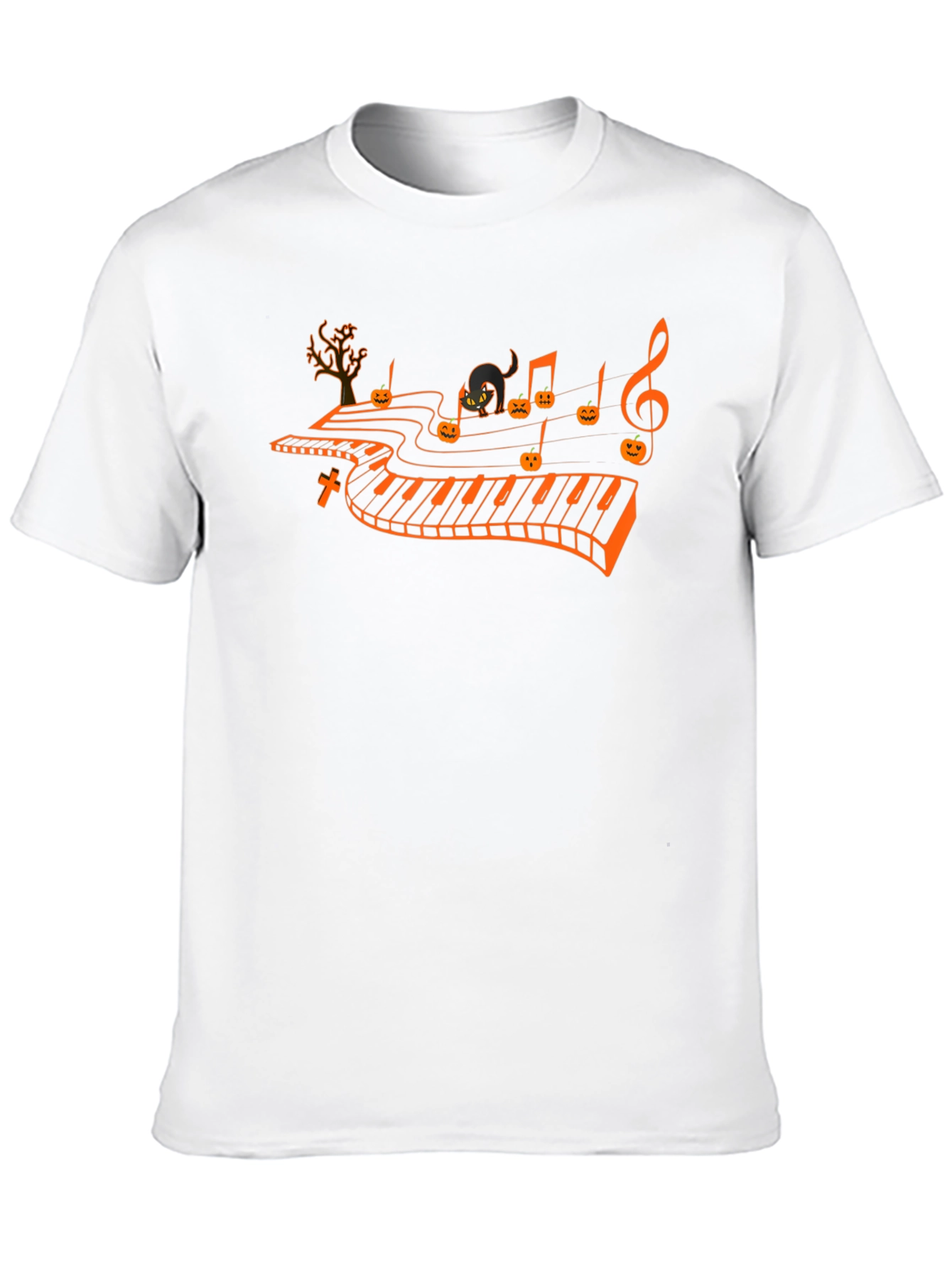 Halloween Piano T-Shirt - Spooky Music Tee