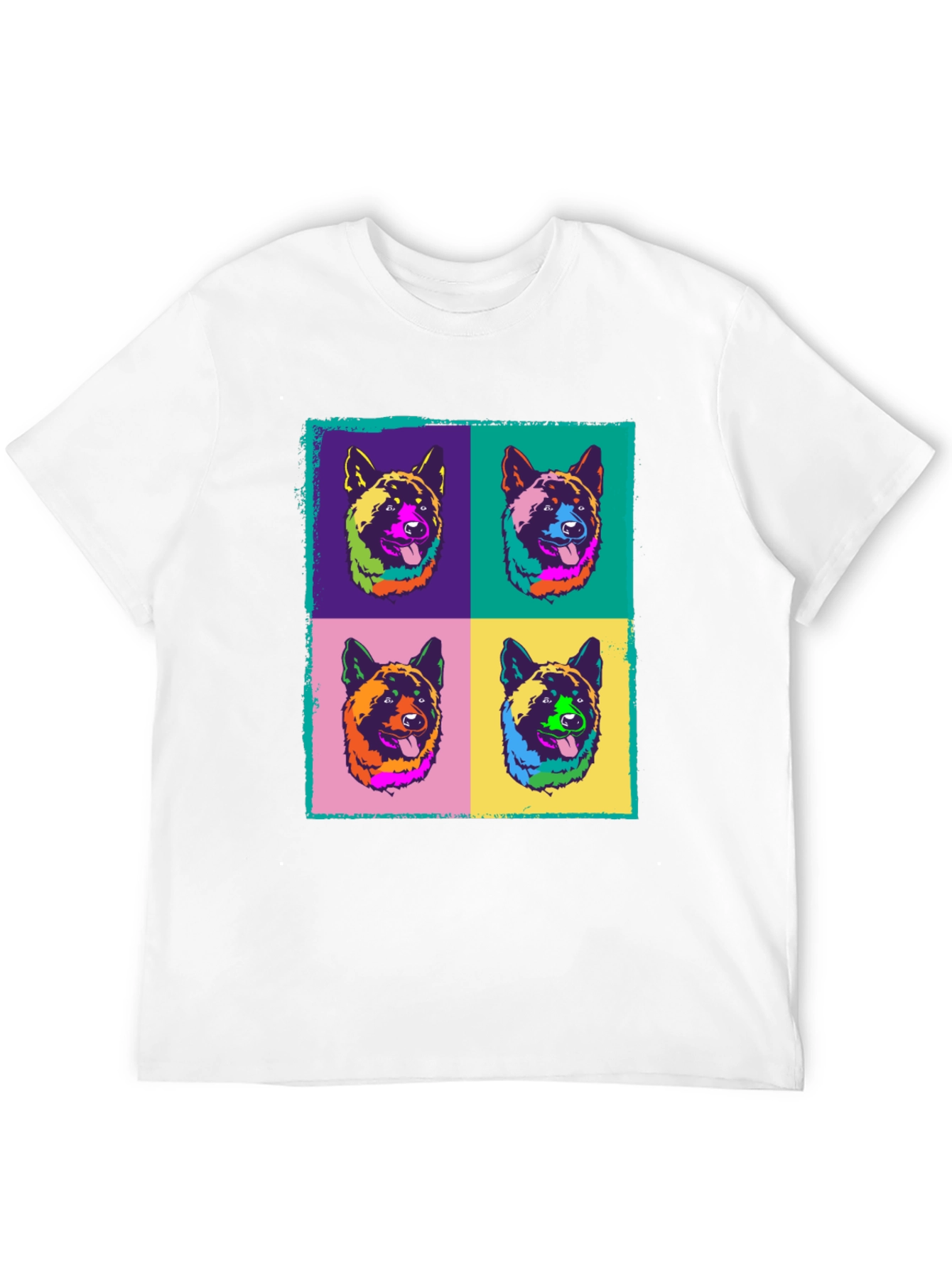 Pop Art Dog Graphic Tee - Stylish Unisex T-Shirt
