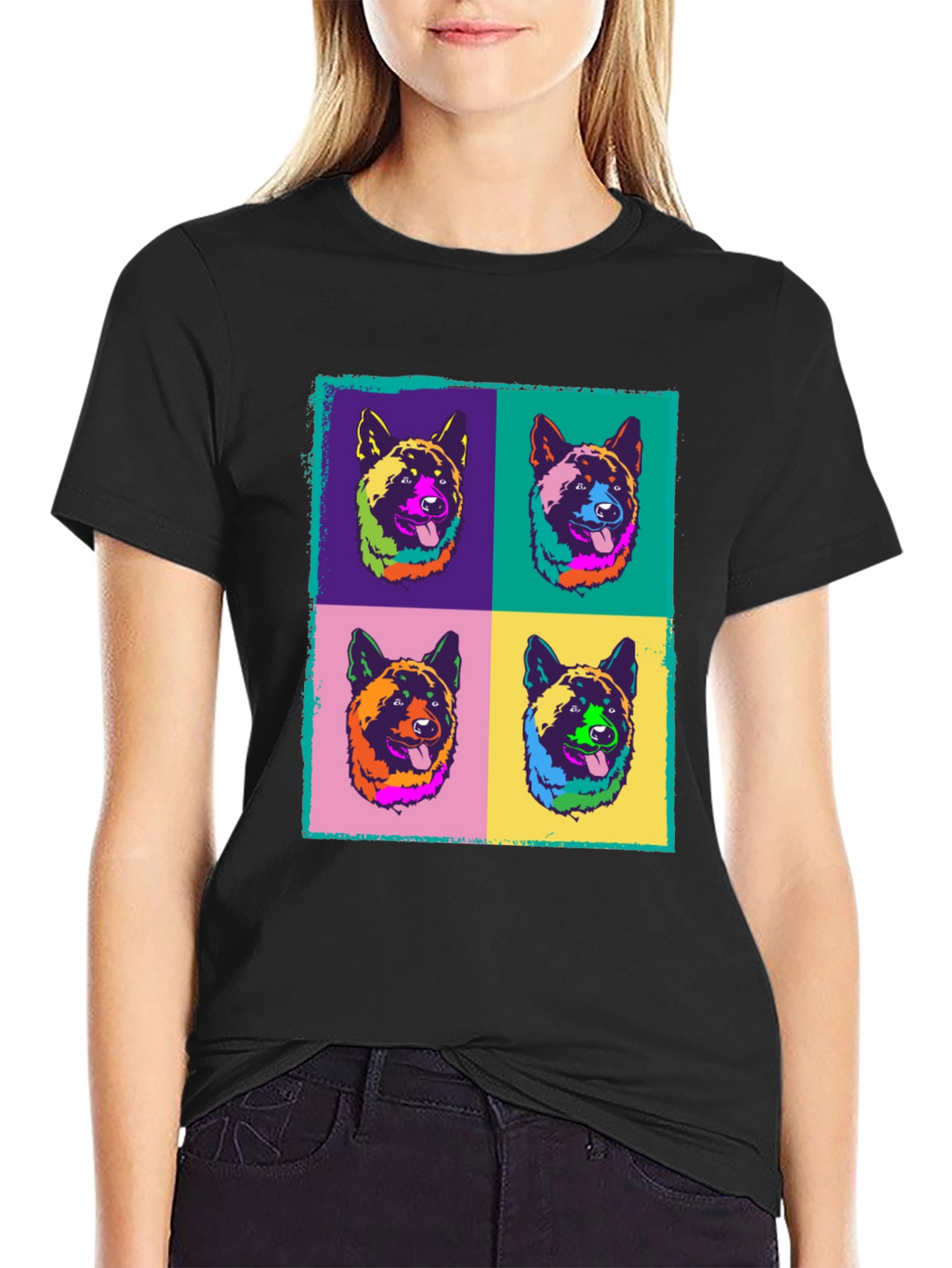 Pop Art Dog Graphic Tee - Stylish Unisex T-Shirt