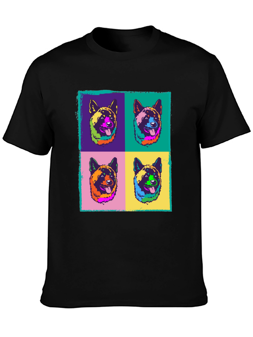 Pop Art Dog Graphic Tee - Stylish Unisex T-Shirt