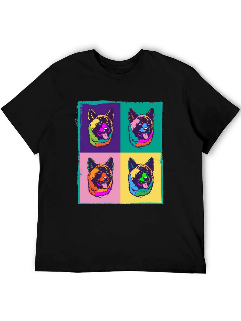 Pop Art Dog Graphic Tee - Stylish Unisex T-Shirt