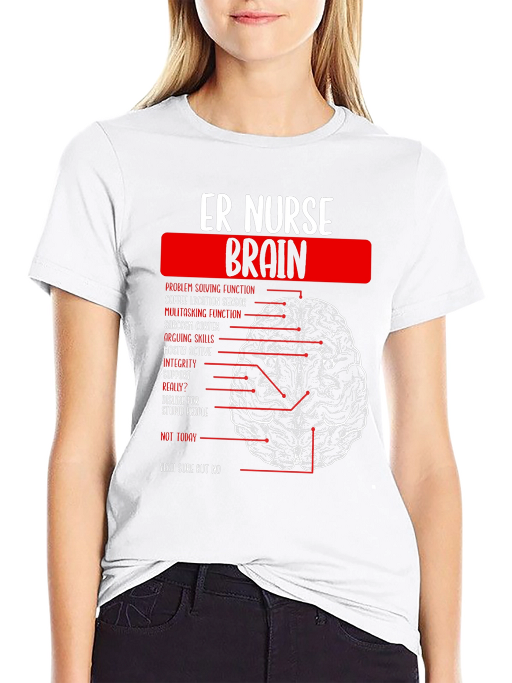 ER Nurse Brain Anatomy T-Shirt