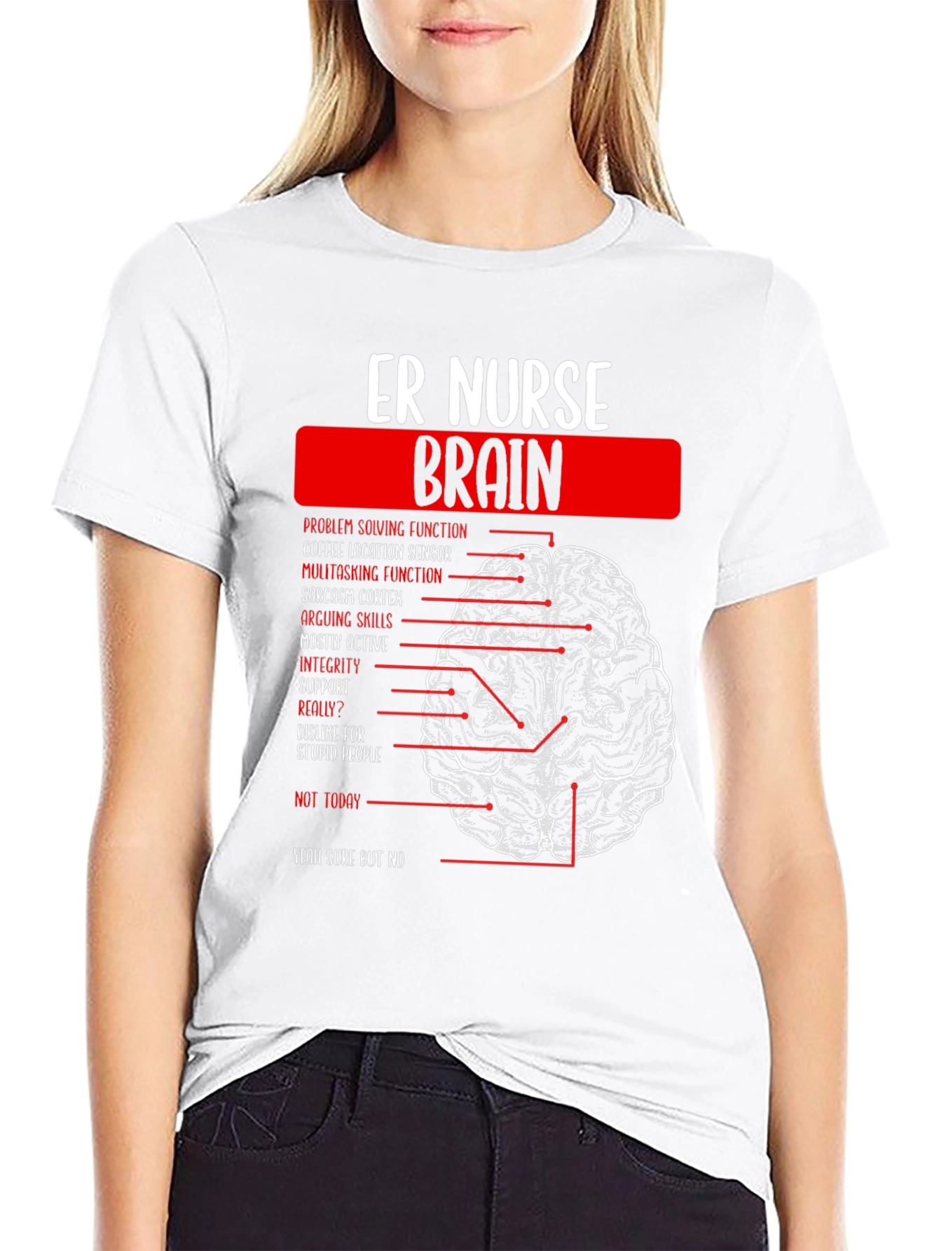 ER Nurse Brain Anatomy T-Shirt