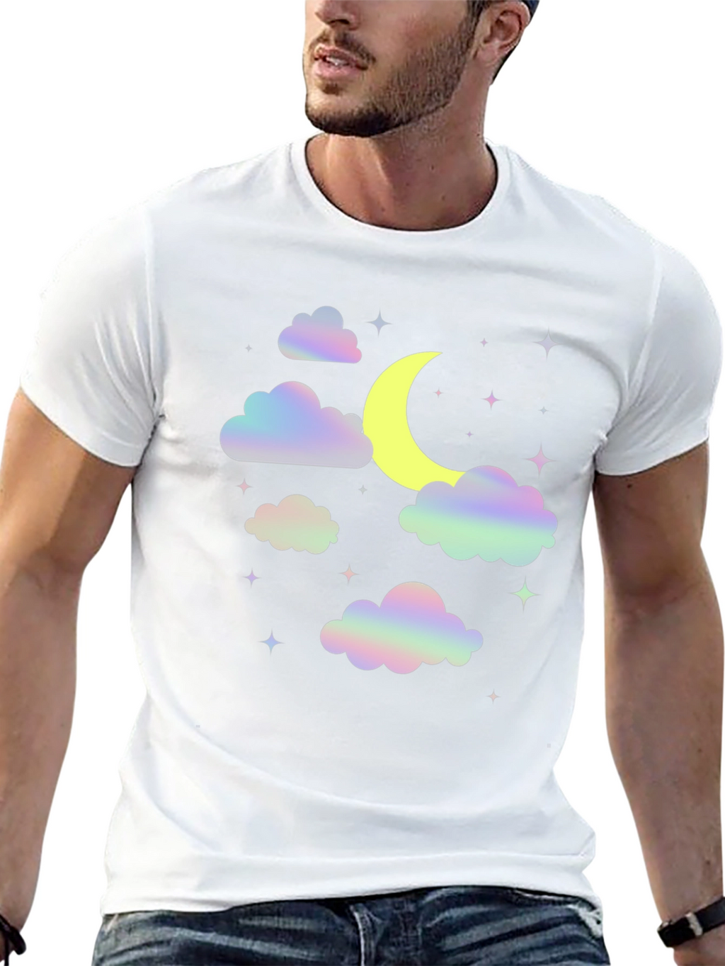 Dreamy Moon & Clouds Graphic Tee