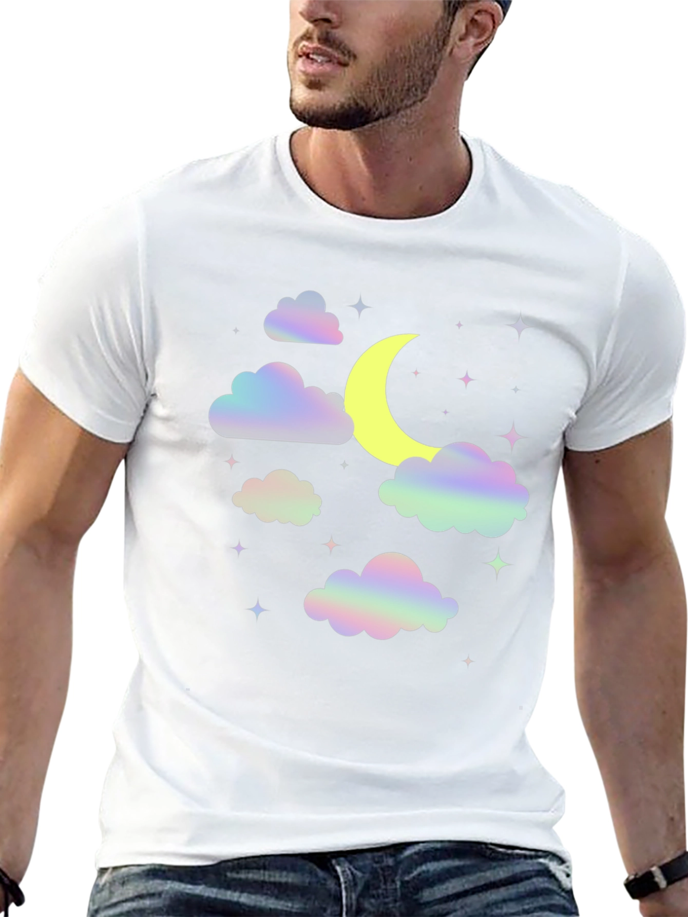 Dreamy Moon & Clouds Graphic Tee