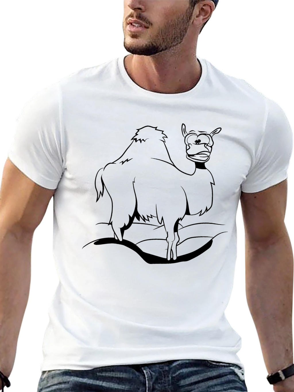 Camel Cartoon Graphic T-Shirt