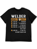 Welder Hourly Rate Funny T-Shirt