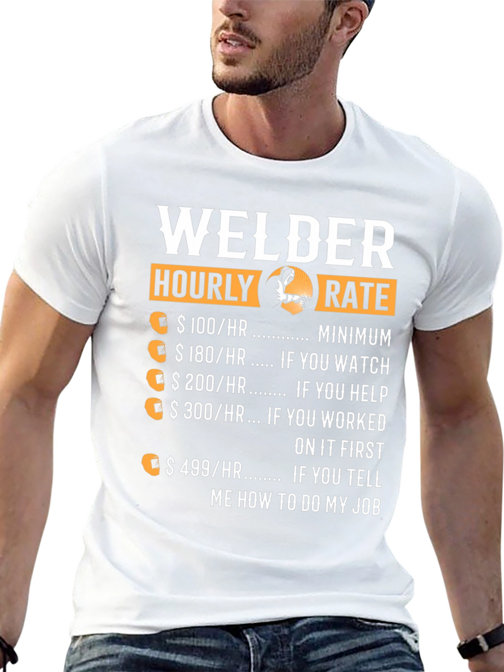 Welder Hourly Rate Funny T-Shirt