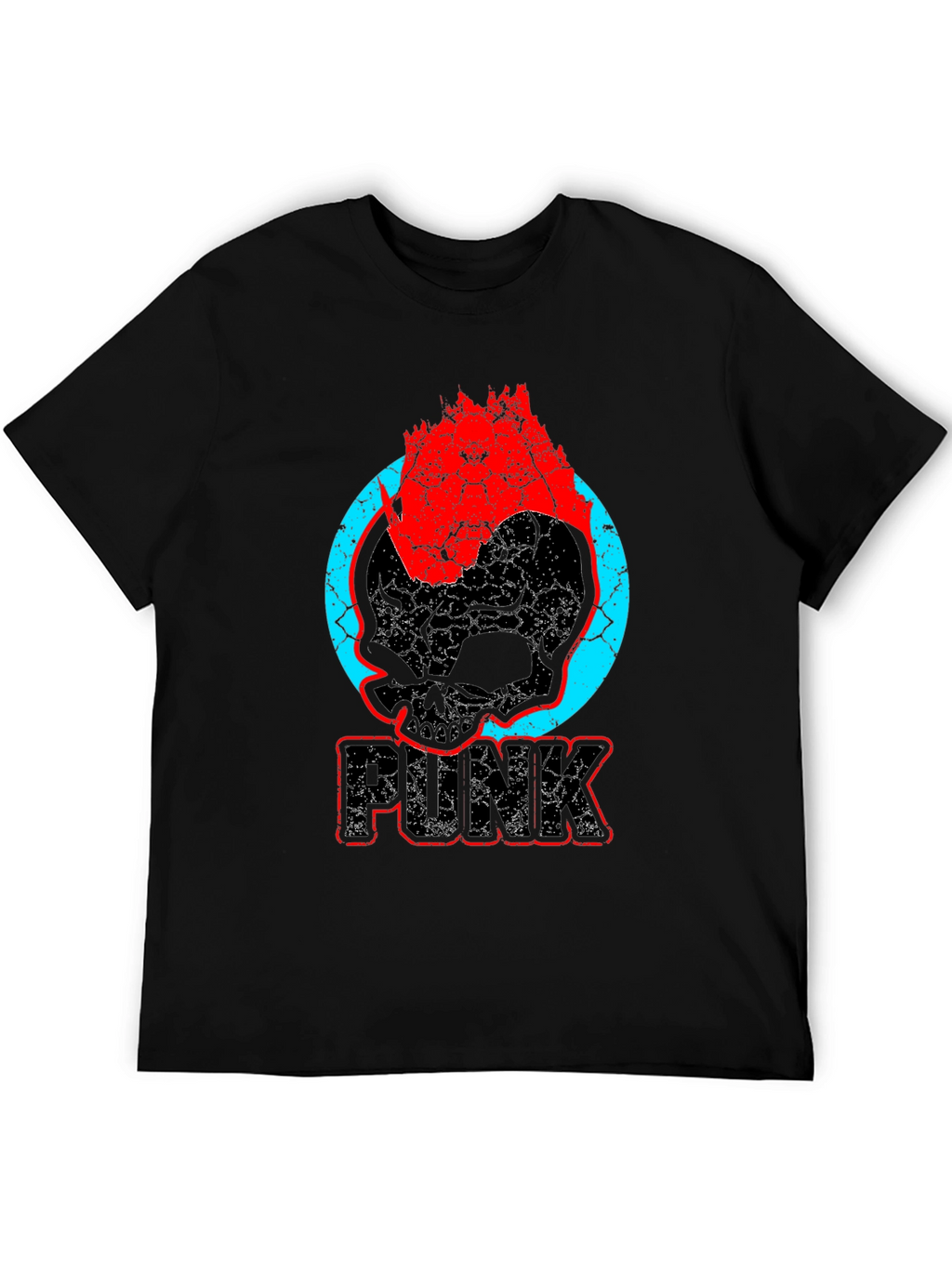 Punk Skull Graphic T-Shirt - Bold & Edgy Design