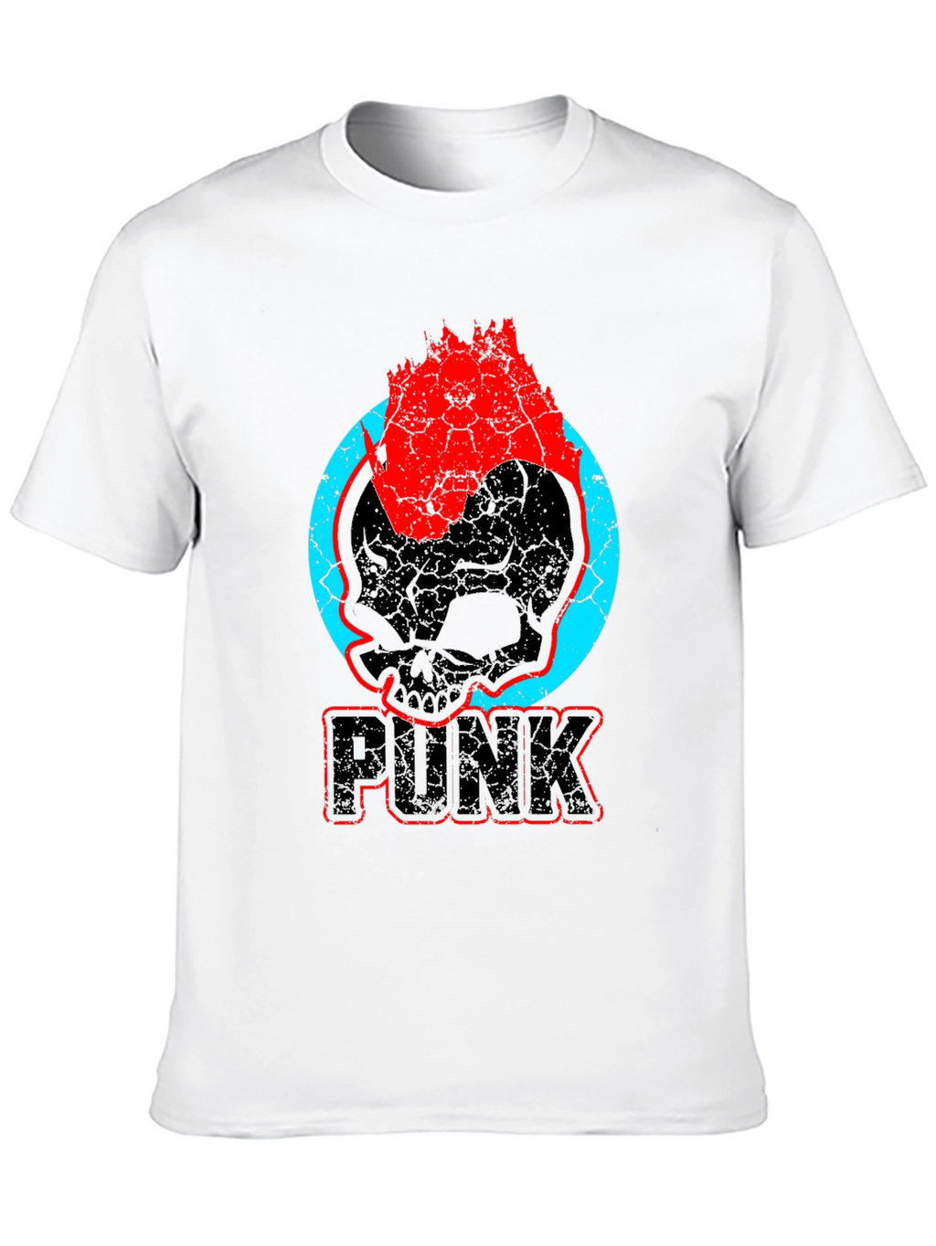 Punk Skull Graphic T-Shirt - Bold & Edgy Design