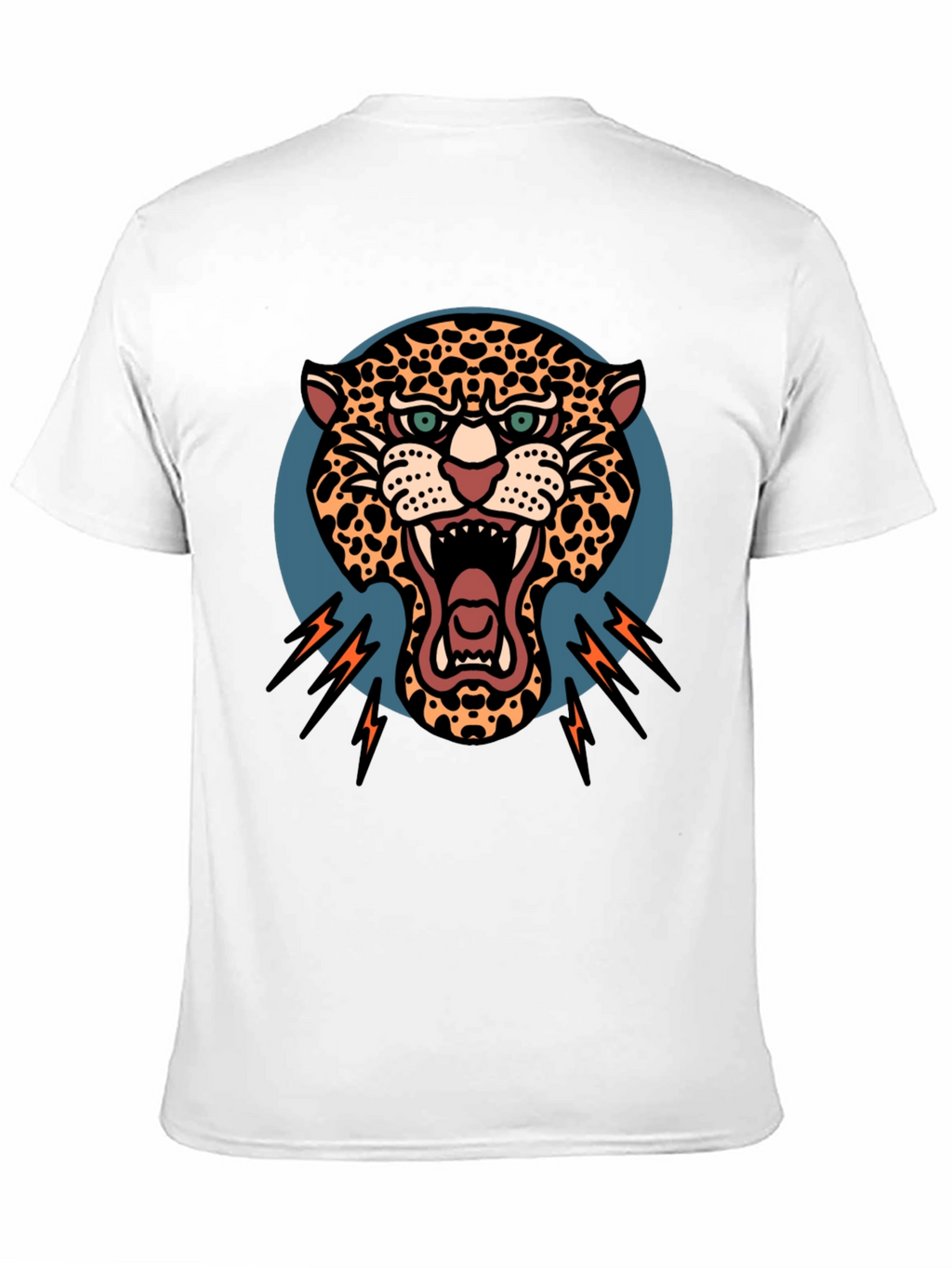 Roaring Leopard Graphic Black T-Shirt