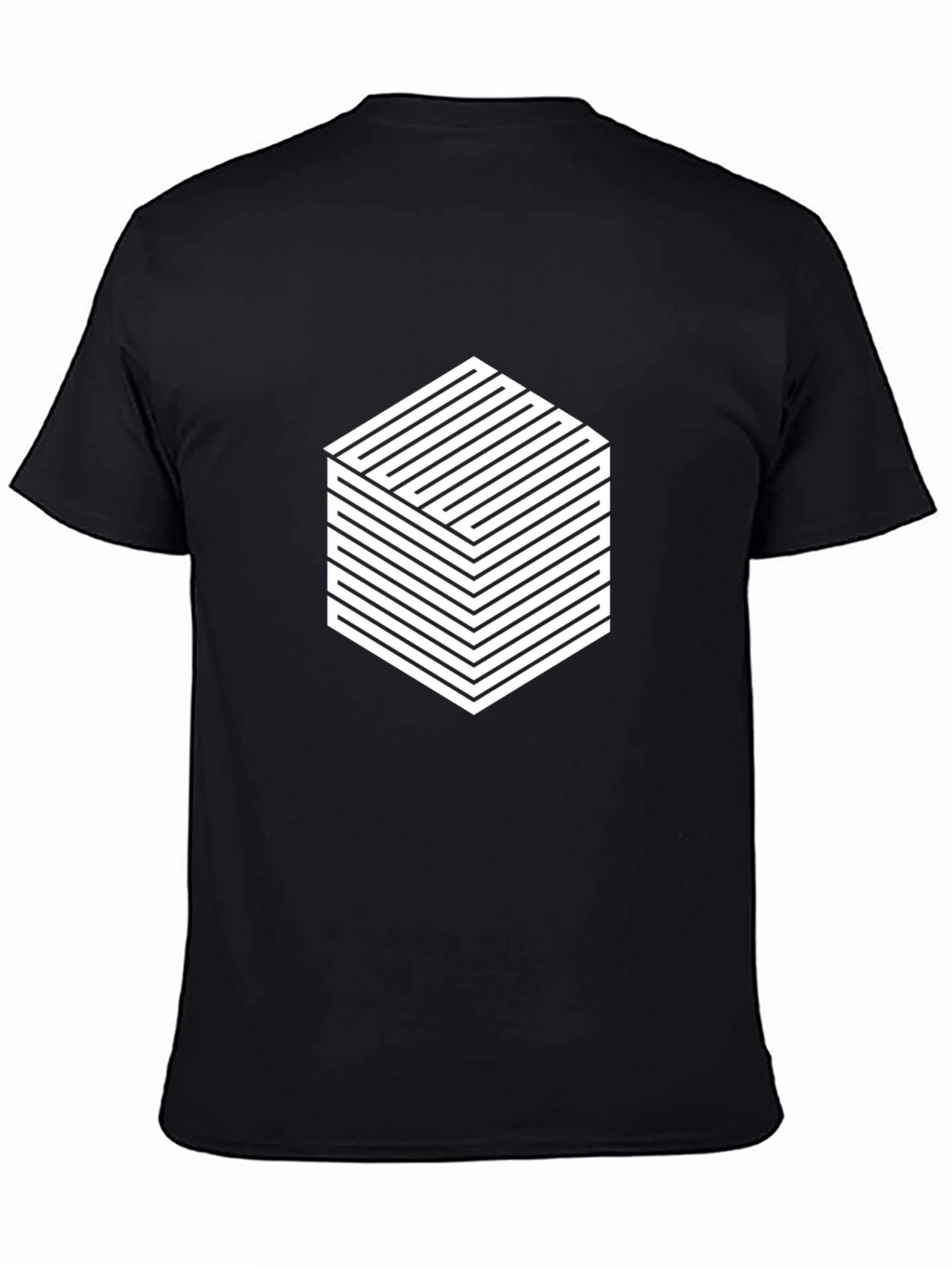 Abstract Cube Graphic Tee - Modern Geometric Design
