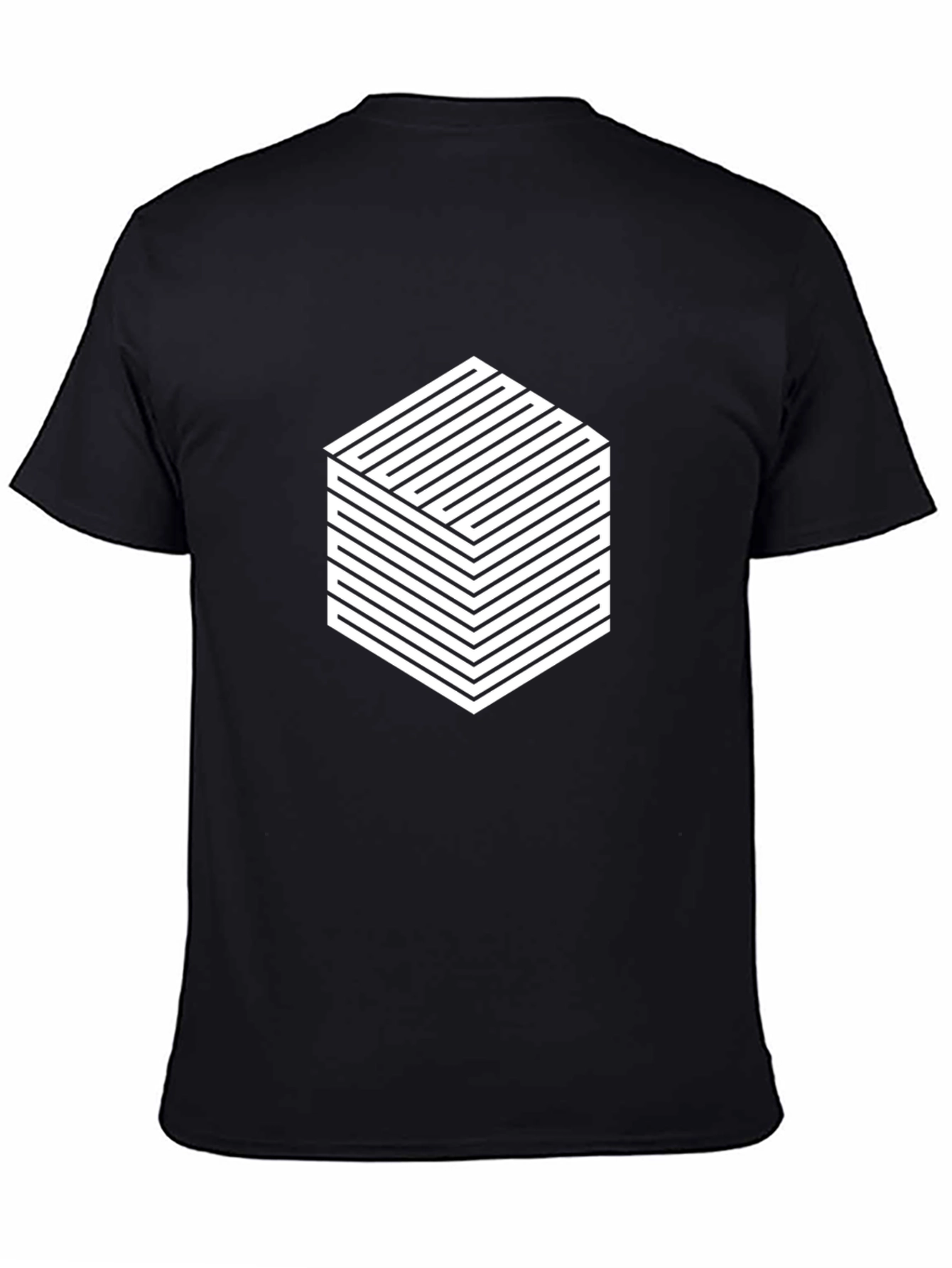 Abstract Cube Graphic Tee - Modern Geometric Design