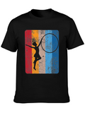 Retro Gymnast Hula Hoop Graphic T-Shirt