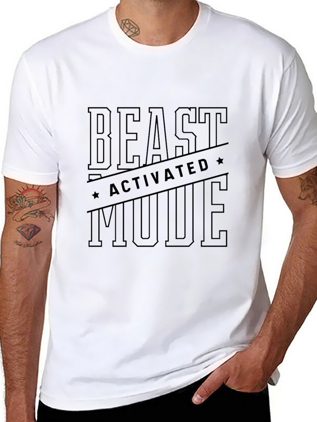 Beast Mode Activated Mens Black T-Shirt