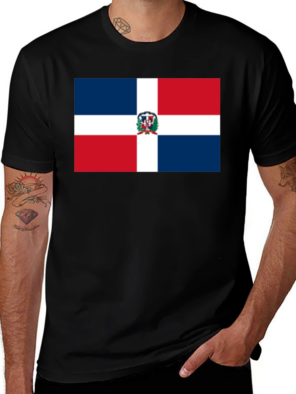 Dominican Republic Flag Graphic Tee