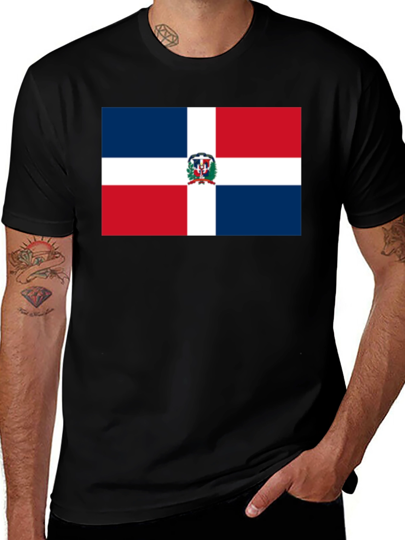 Dominican Republic Flag Graphic Tee