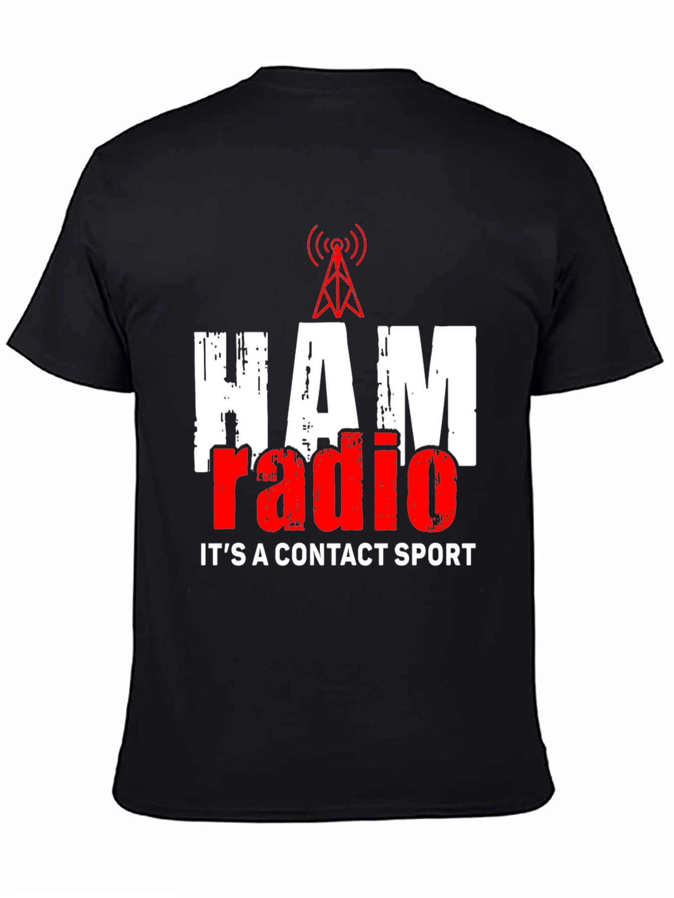 HAM Radio Contact Sport Black T-Shirt