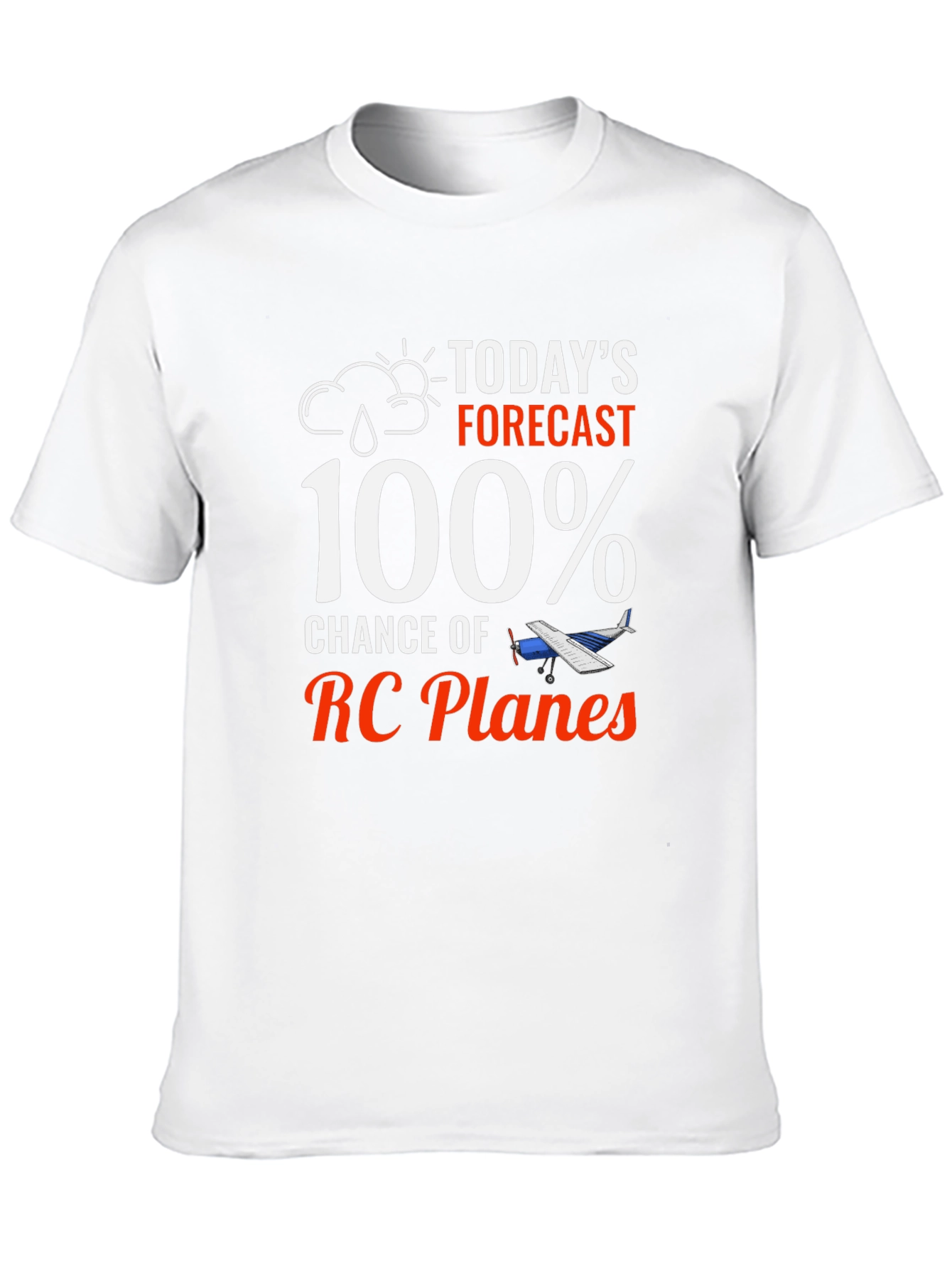 Funny RC Plane T-Shirt - 100% Chance