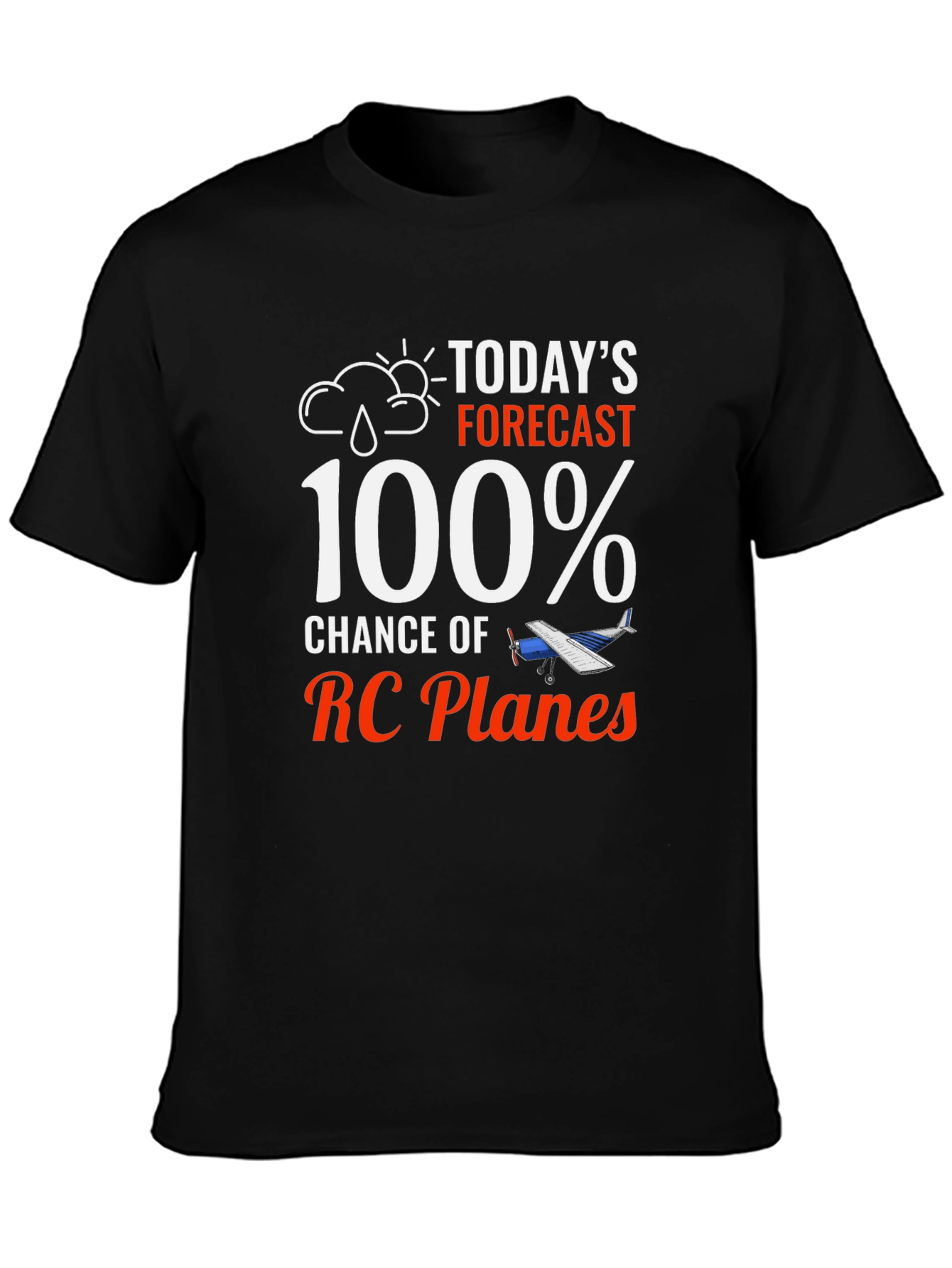Funny RC Plane T-Shirt - 100% Chance