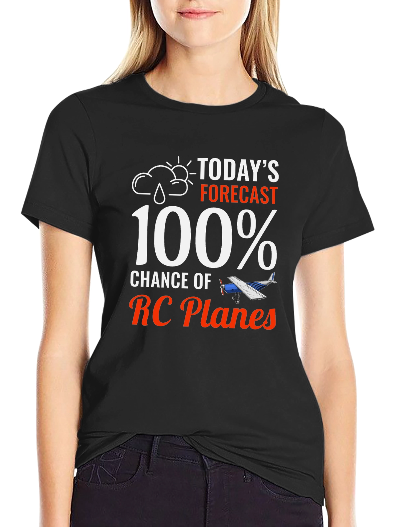 Funny RC Plane T-Shirt - 100% Chance