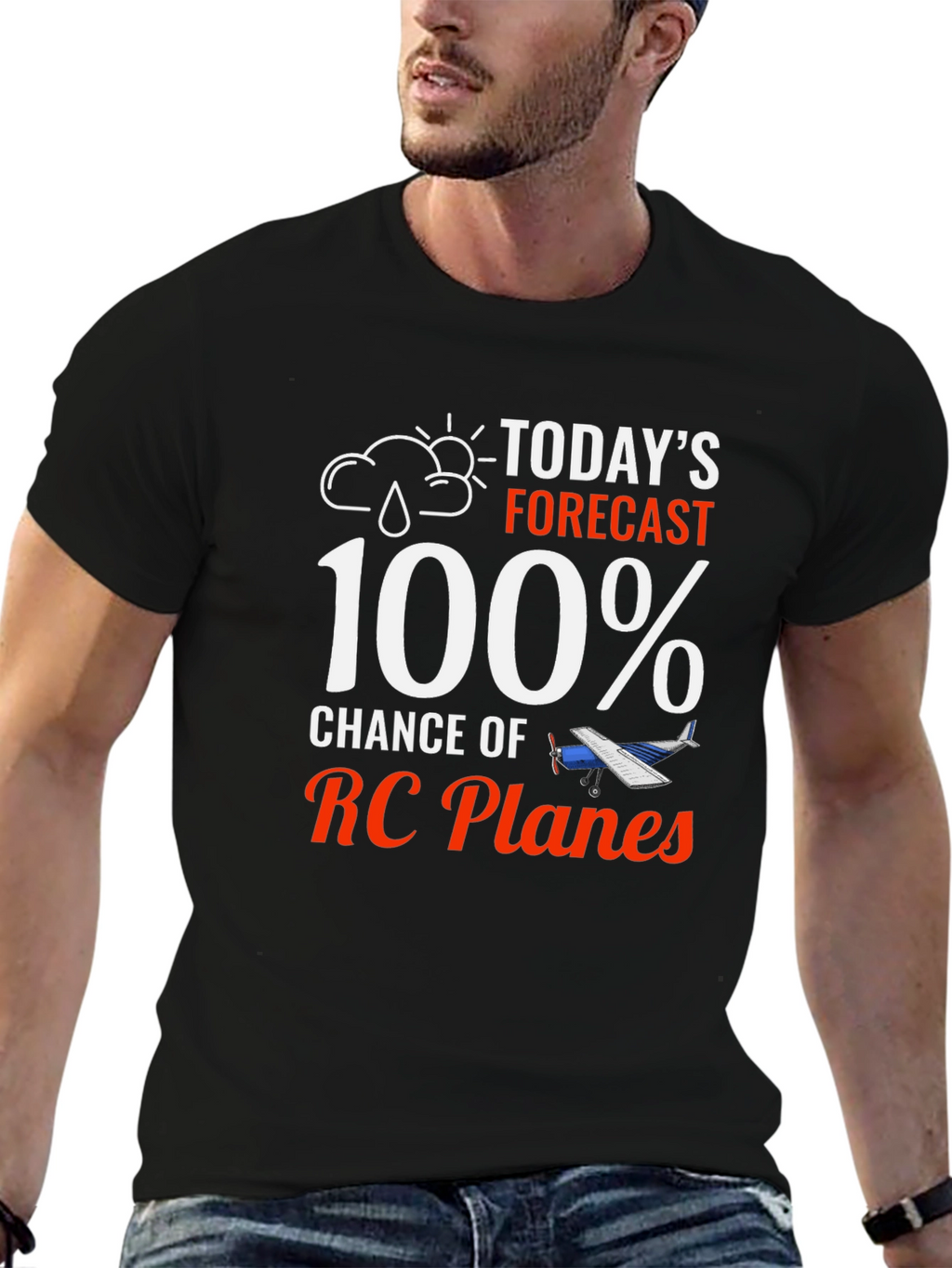 Funny RC Plane T-Shirt - 100% Chance