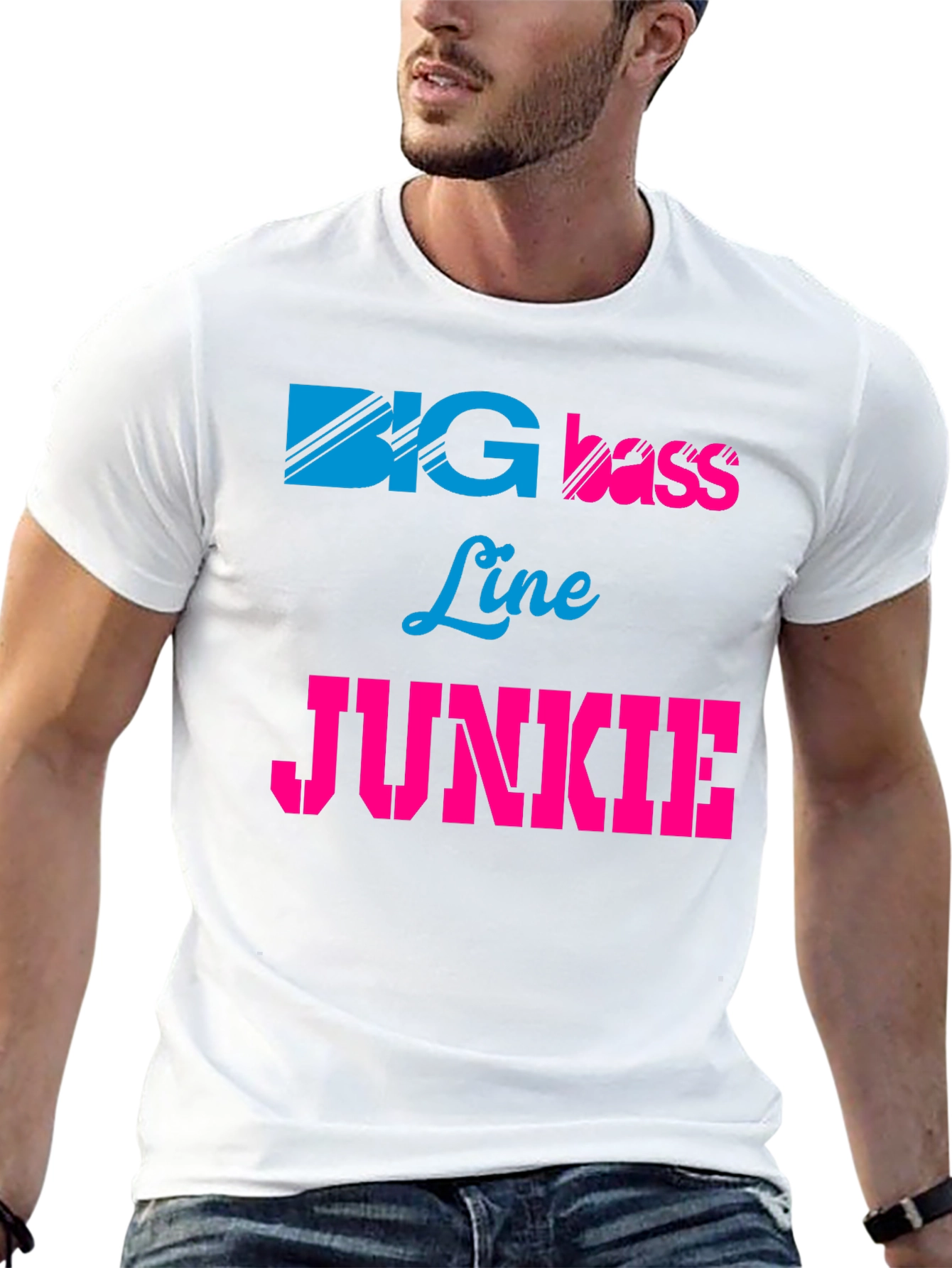 Big Bass Line Junkie Graphic Tee - Black