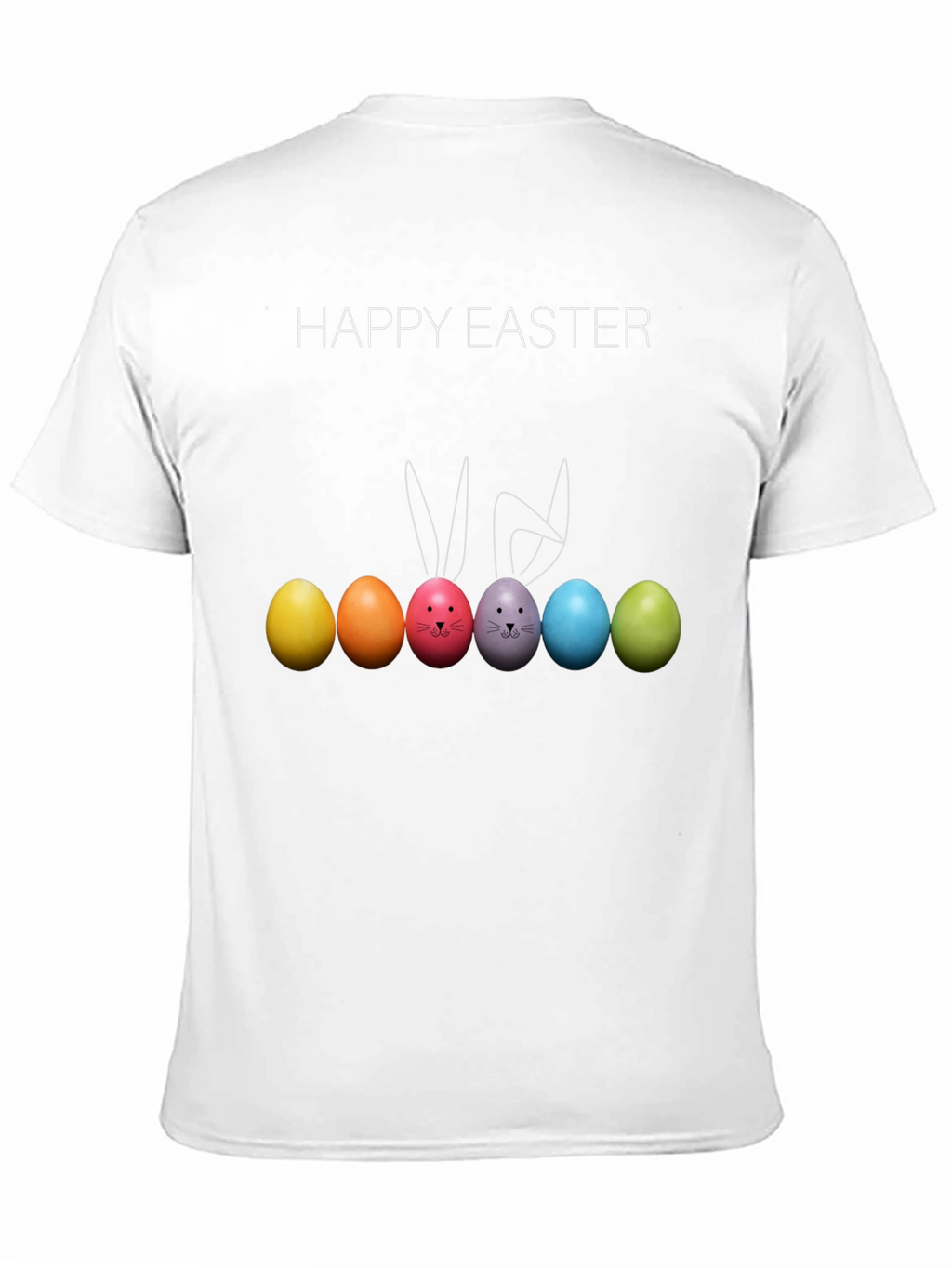 Happy Easter Bunny Eggs Black T-Shirt