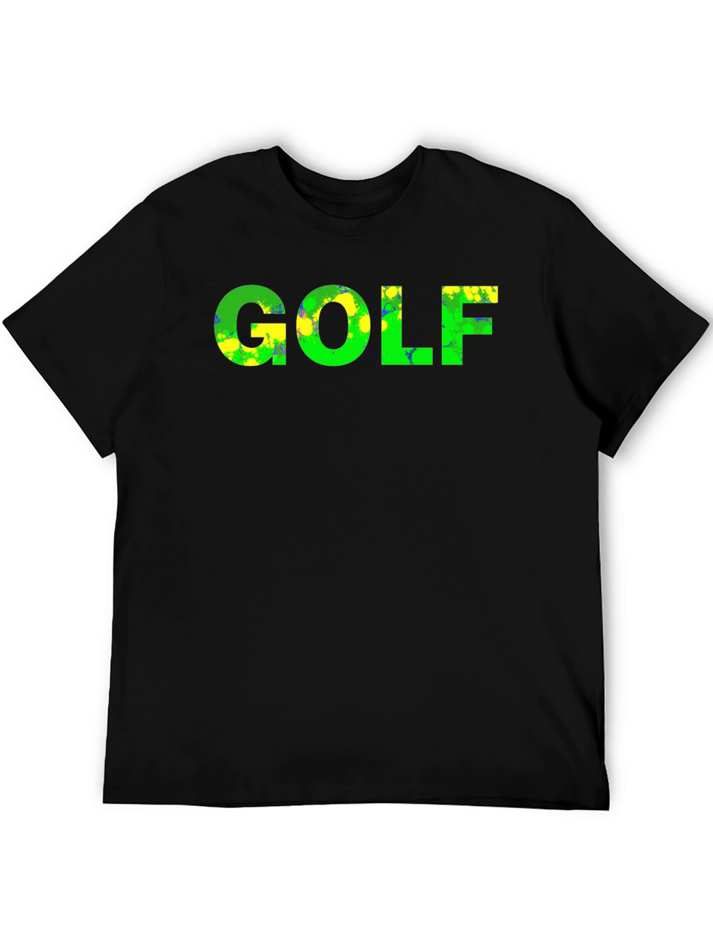 Golf Graphic T-Shirt - Green & Yellow Design