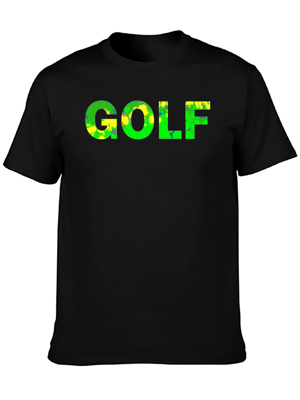 Golf Graphic T-Shirt - Green & Yellow Design
