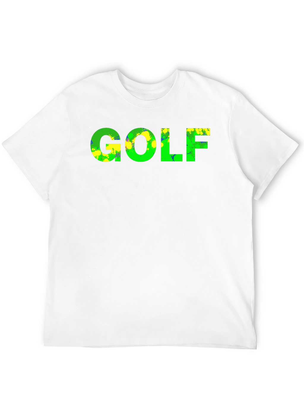 Golf Graphic T-Shirt - Green & Yellow Design