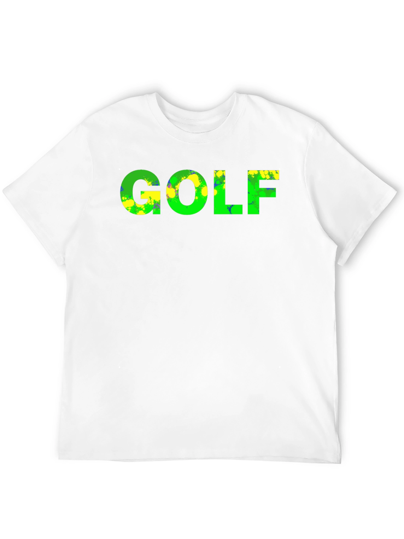 Golf Graphic T-Shirt - Green & Yellow Design