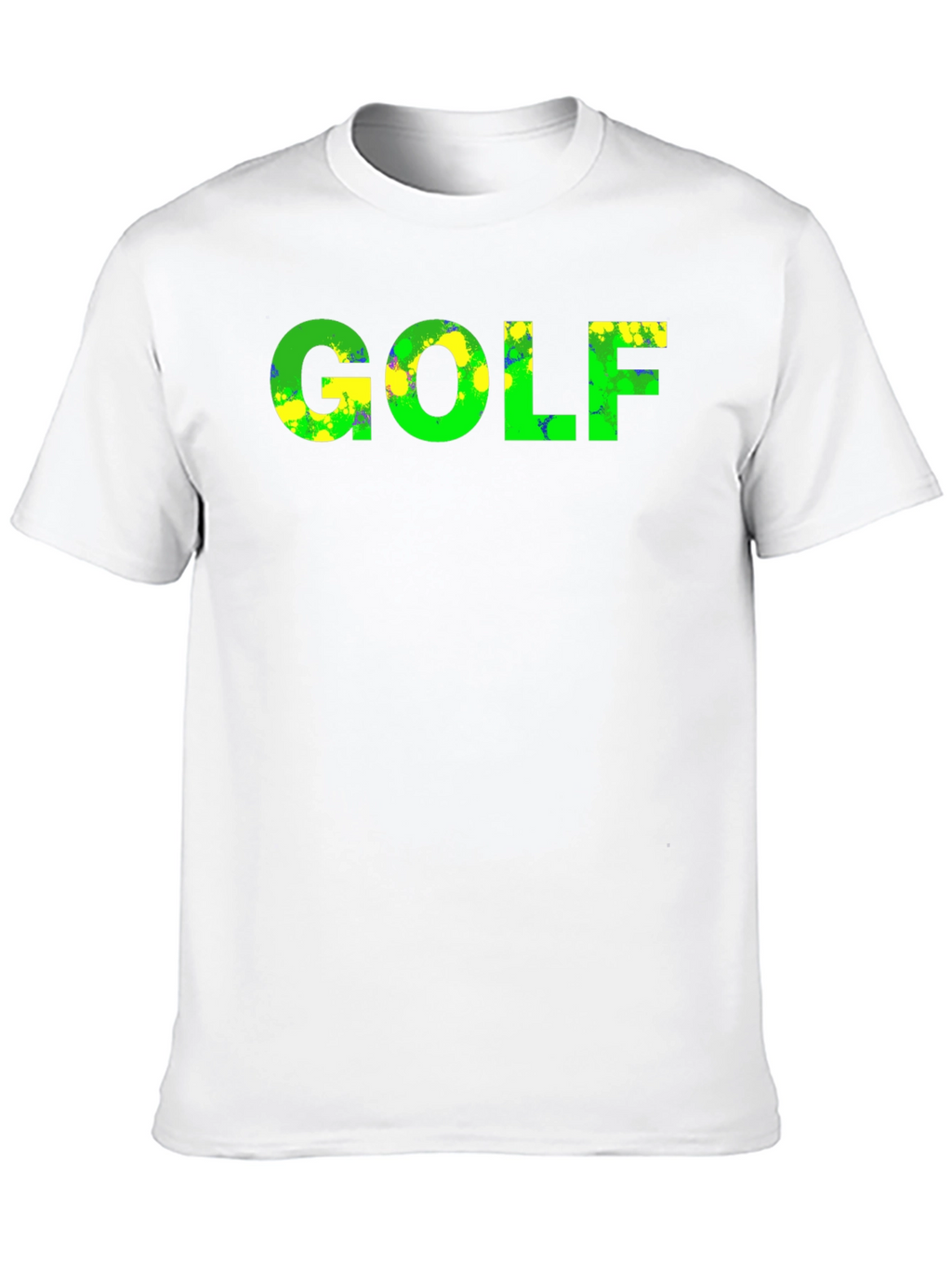 Golf Graphic T-Shirt - Green & Yellow Design