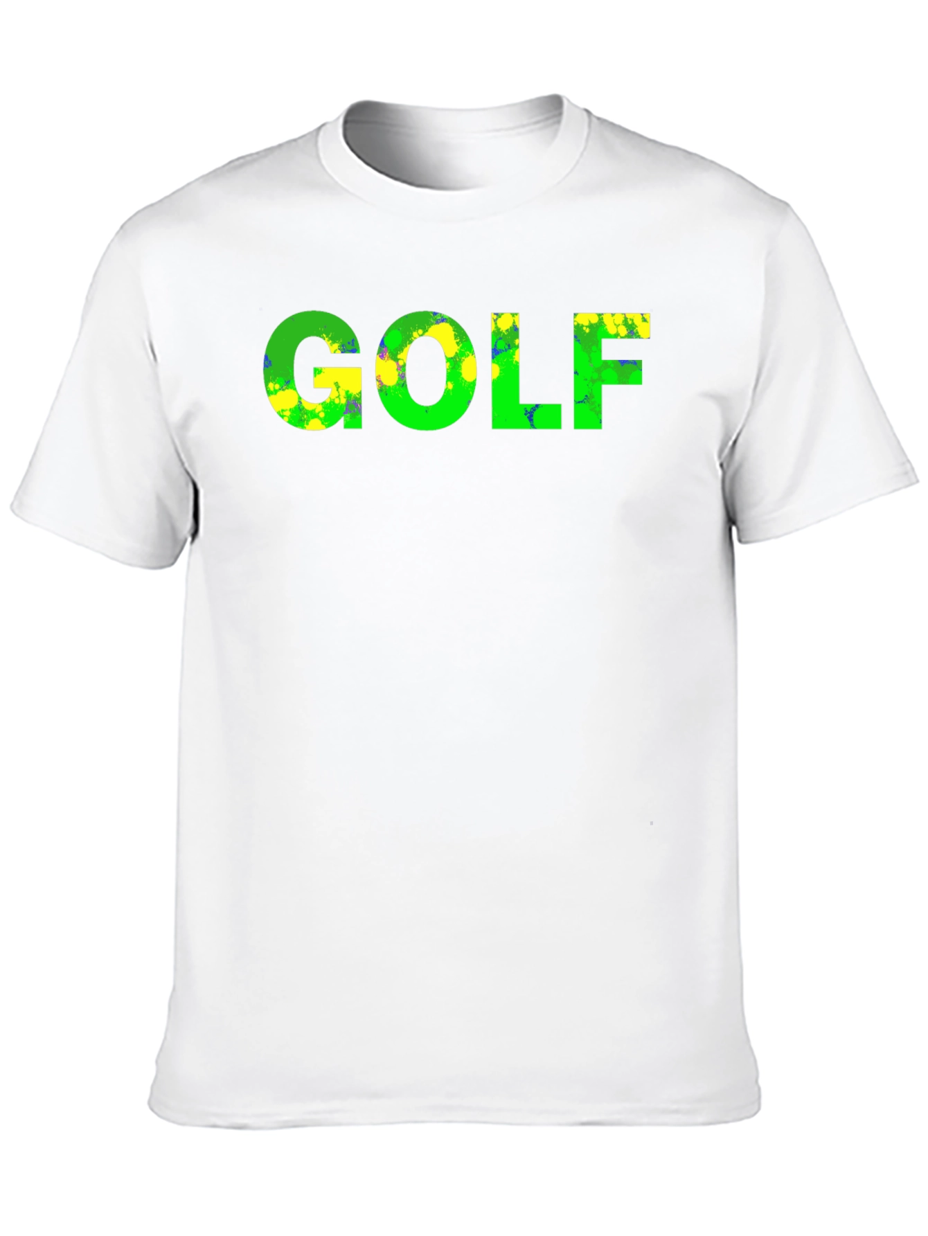 Golf Graphic T-Shirt - Green & Yellow Design